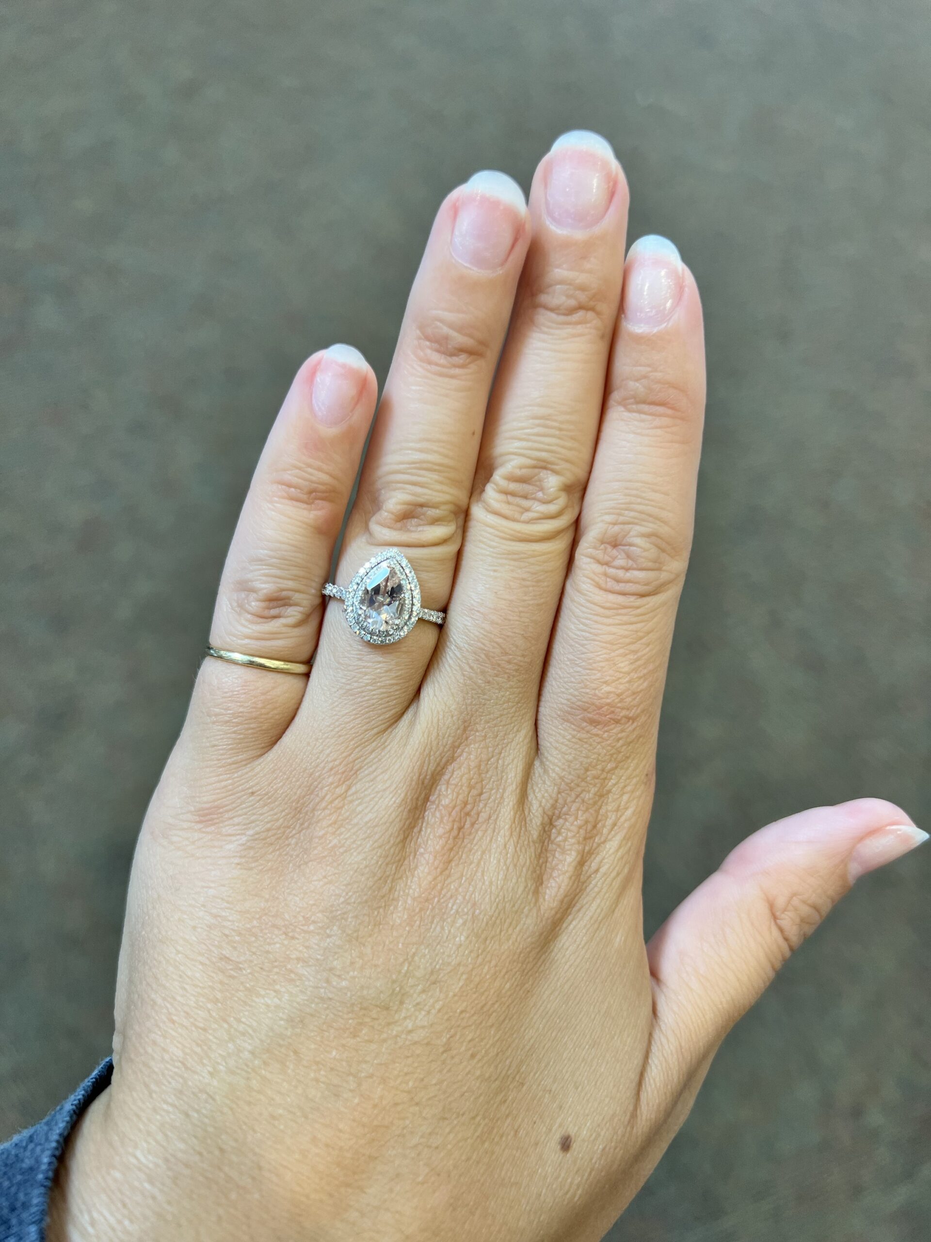 14k White Gold Genuine 1.07 Cttw Morganite & .37 Cttw Diamond Double Halo Ring - Image 14