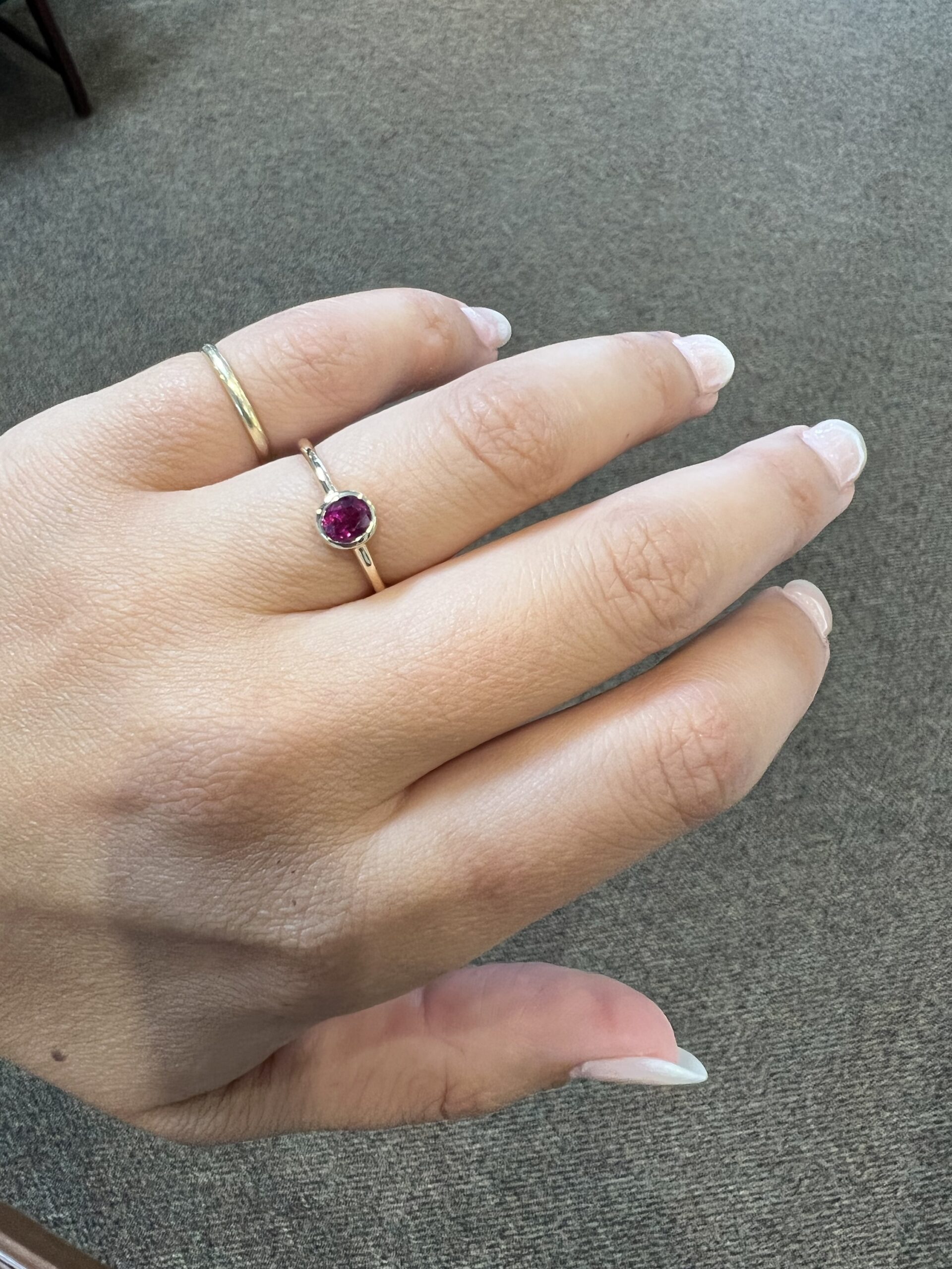 14k Yellow Gold Genuine Ruby Bezel Set Ring - Image 20