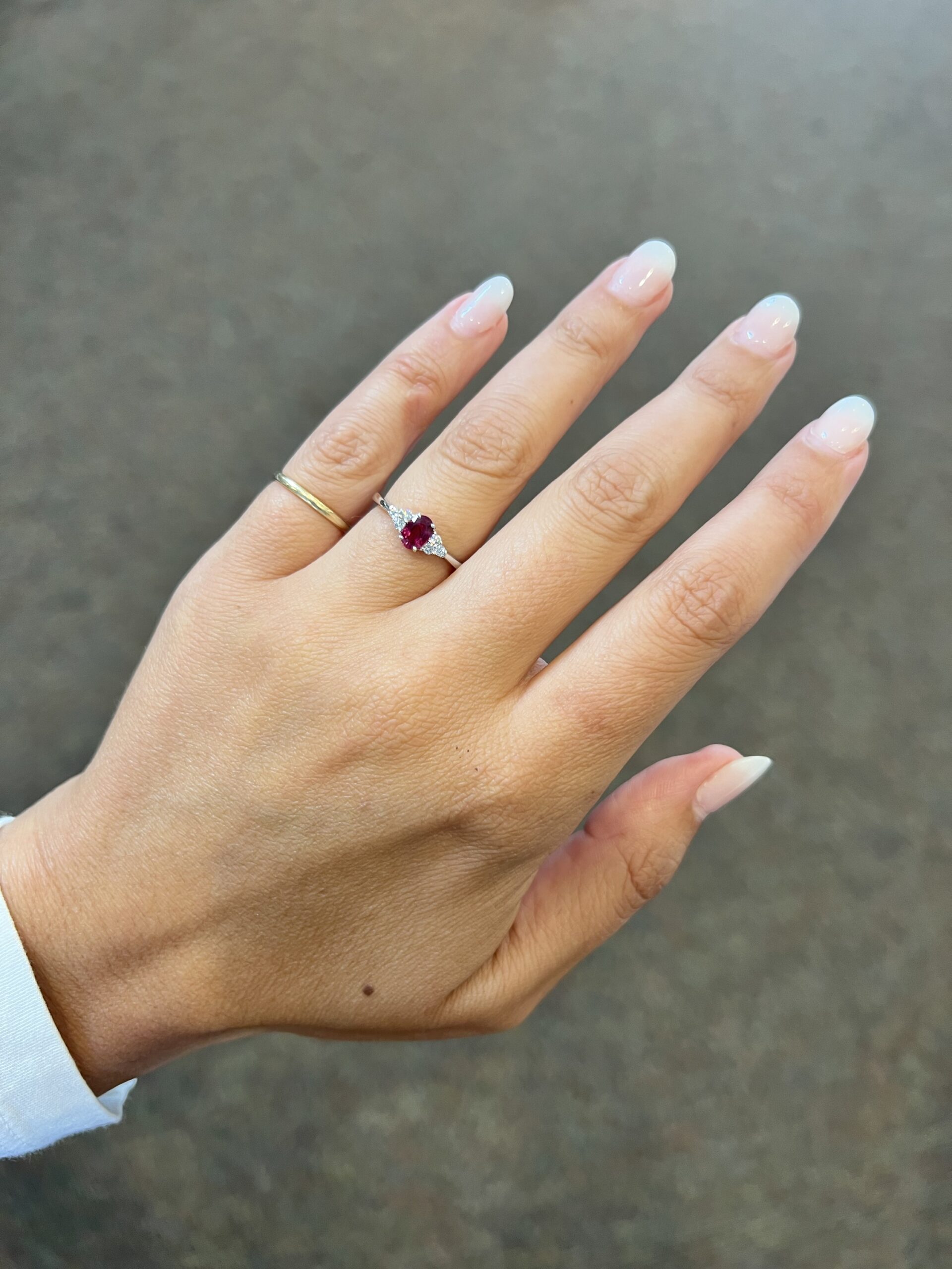 14k White Gold Genuine .64 Cttw Ruby & Diamond Ring - Image 8