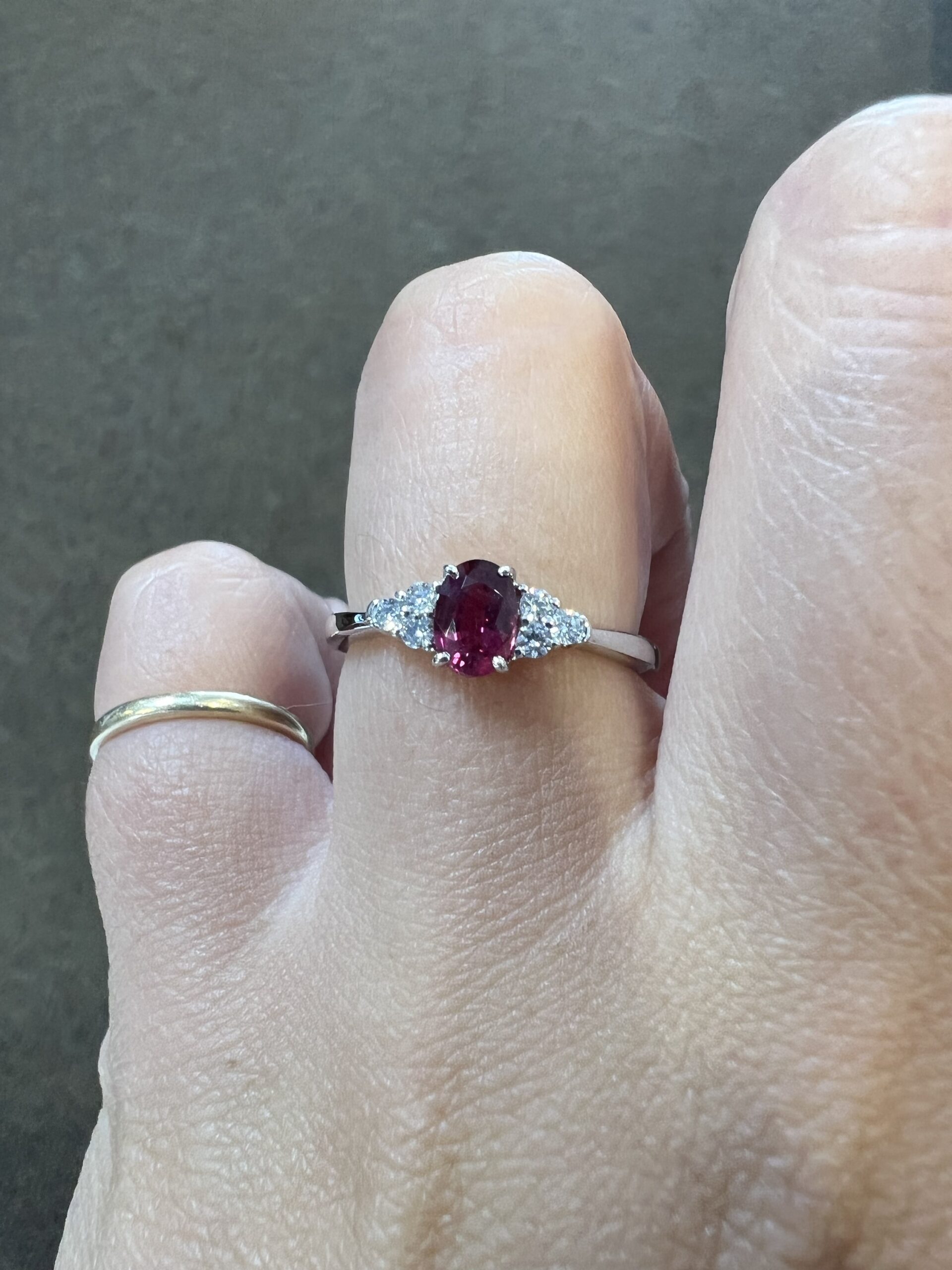 14k White Gold Genuine .64 Cttw Ruby & Diamond Ring - Image 12