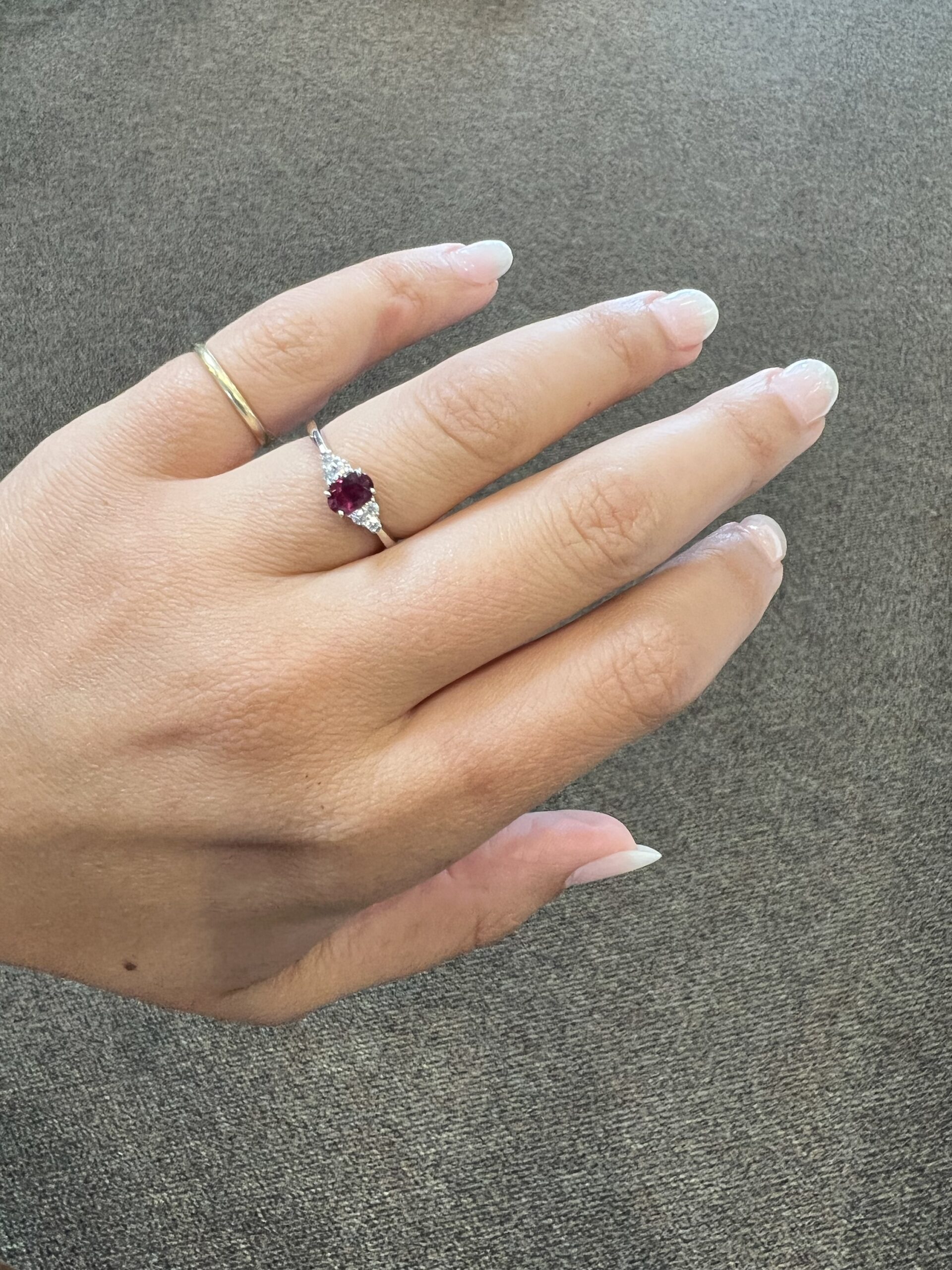 14k White Gold Genuine .64 Cttw Ruby & Diamond Ring - Image 14