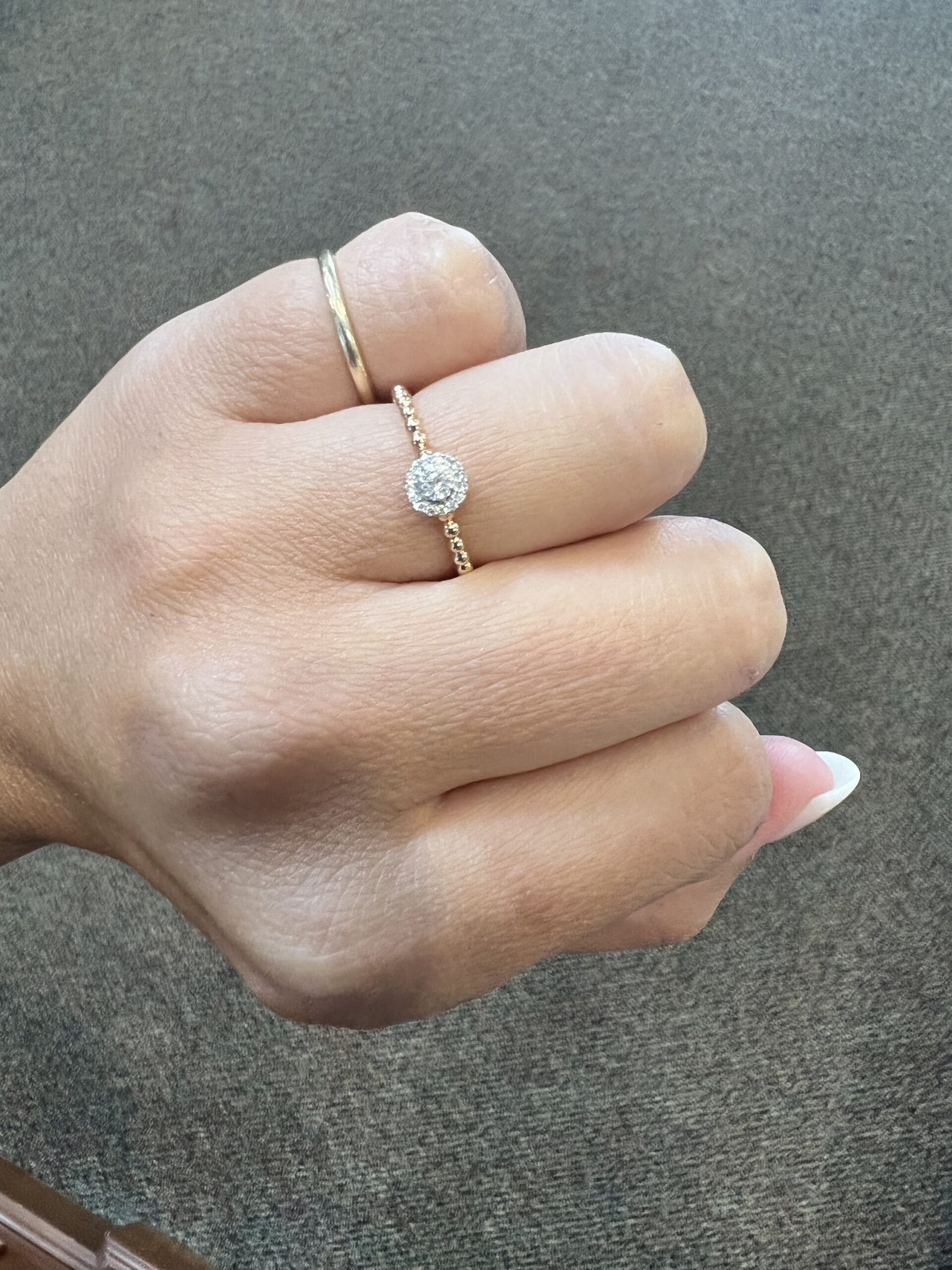 14k Rose Gold Genuine .08 Cttw Round Diamond Cluster Ring - Image 13