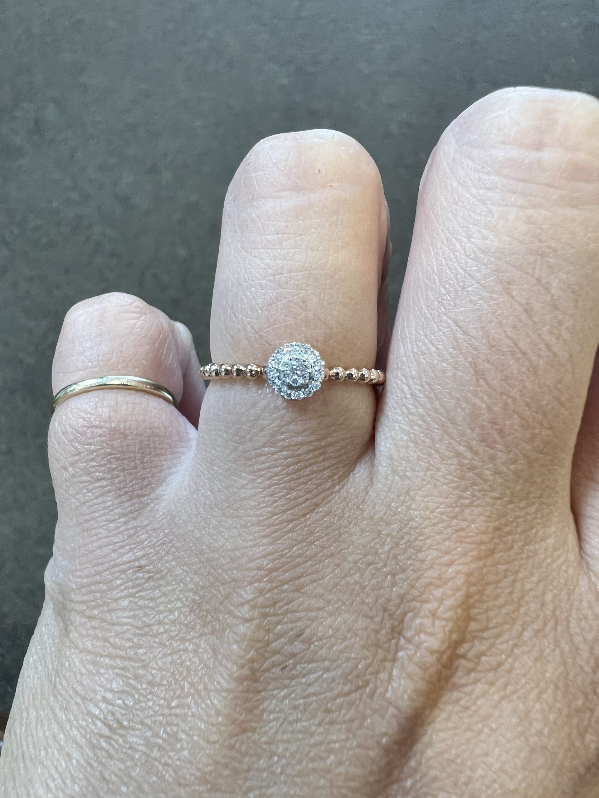 14k Rose Gold Genuine .08 Cttw Round Diamond Cluster Ring - Image 15