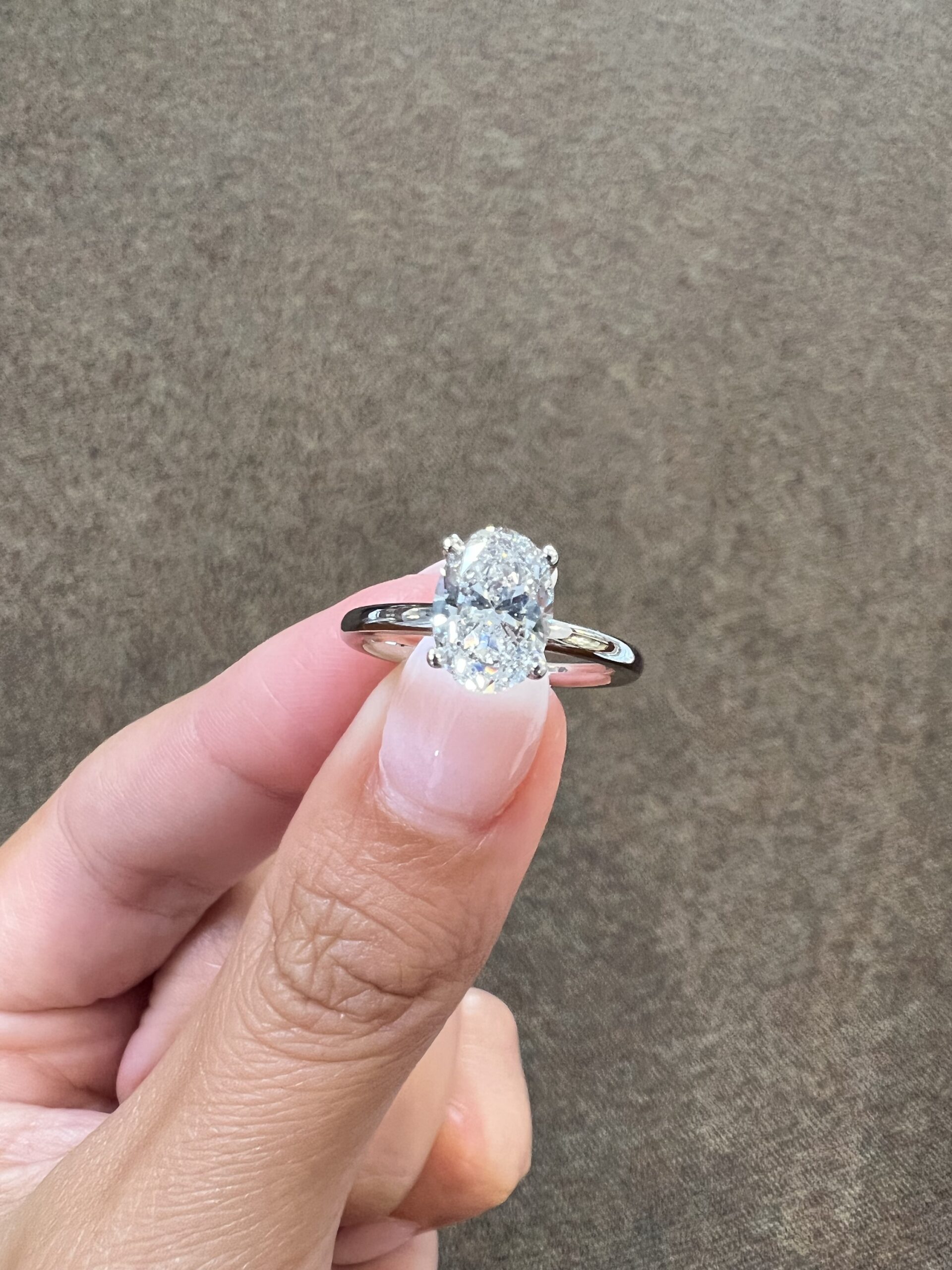 Platinum Genuine Natural GIA Certified 1.70 Carat Oval Brilliant Cut Diamond Solitaire - Image 23