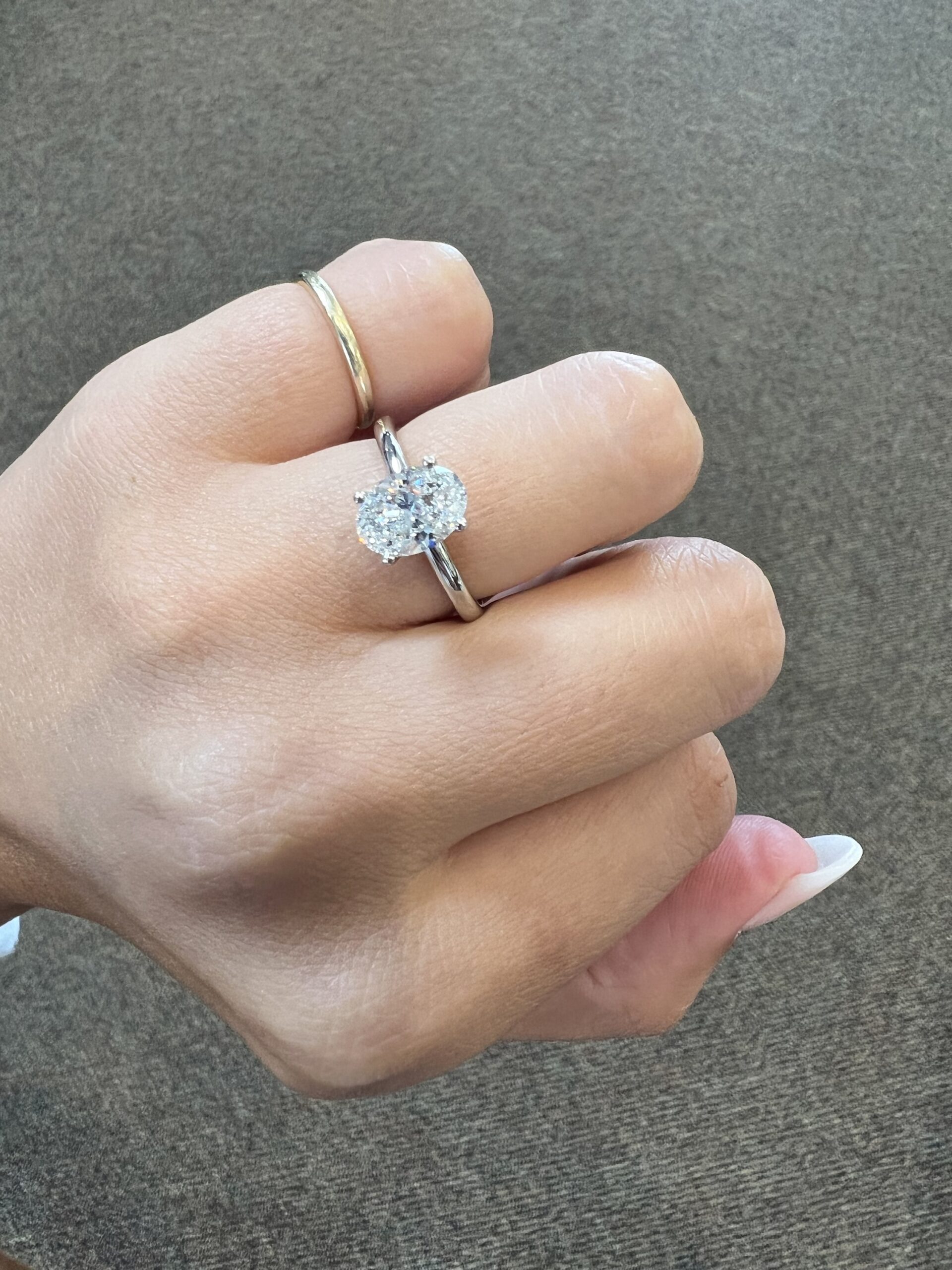 Platinum Genuine Natural GIA Certified 1.70 Carat Oval Brilliant Cut Diamond Solitaire - Image 21