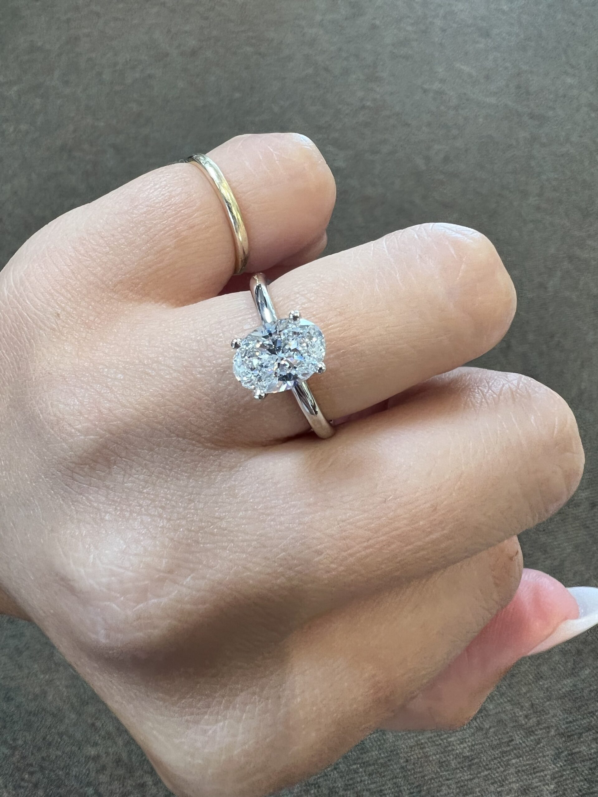 Platinum Genuine Natural GIA Certified 1.70 Carat Oval Brilliant Cut Diamond Solitaire - Image 20