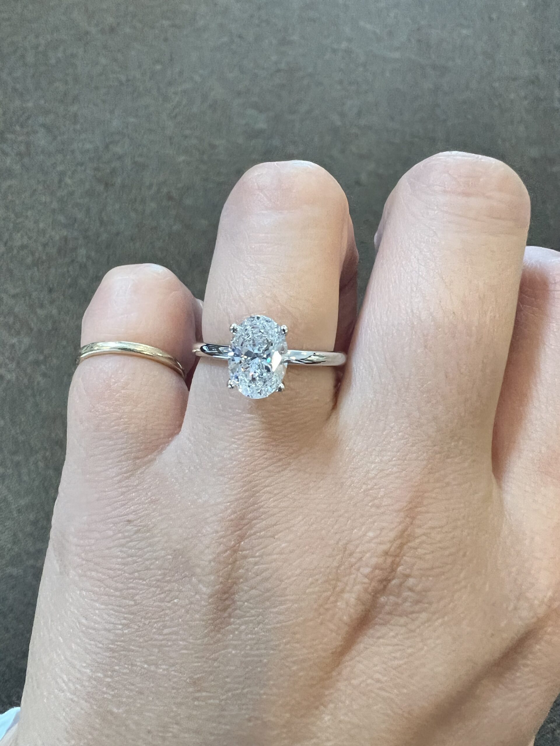 Platinum Genuine Natural GIA Certified 1.70 Carat Oval Brilliant Cut Diamond Solitaire - Image 19