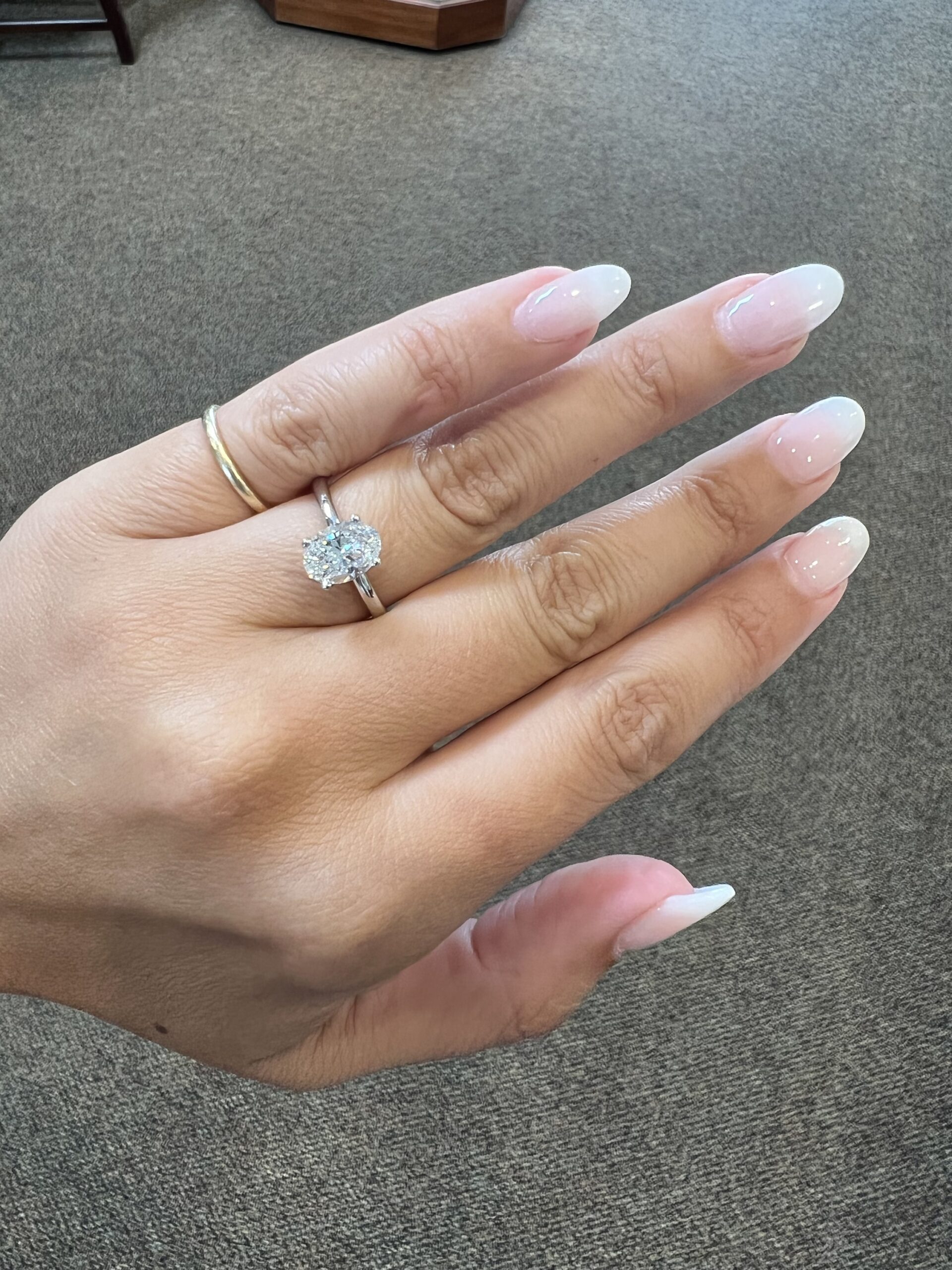 Platinum Genuine Natural GIA Certified 1.70 Carat Oval Brilliant Cut Diamond Solitaire - Image 13