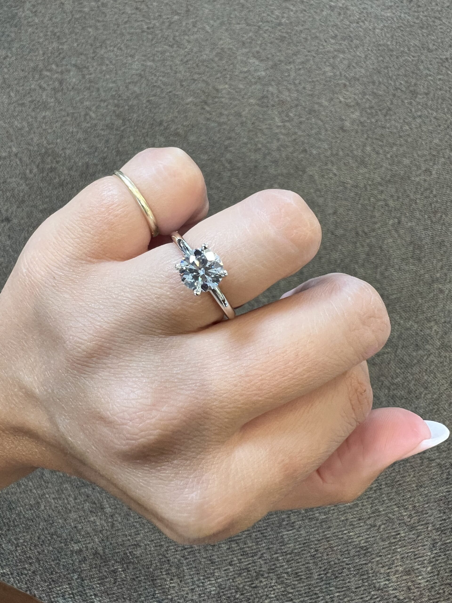 Platinum Genuine Natural GIA Certified 1.59 Carat Round Brilliant Cut Diamond Solitaire - Image 11