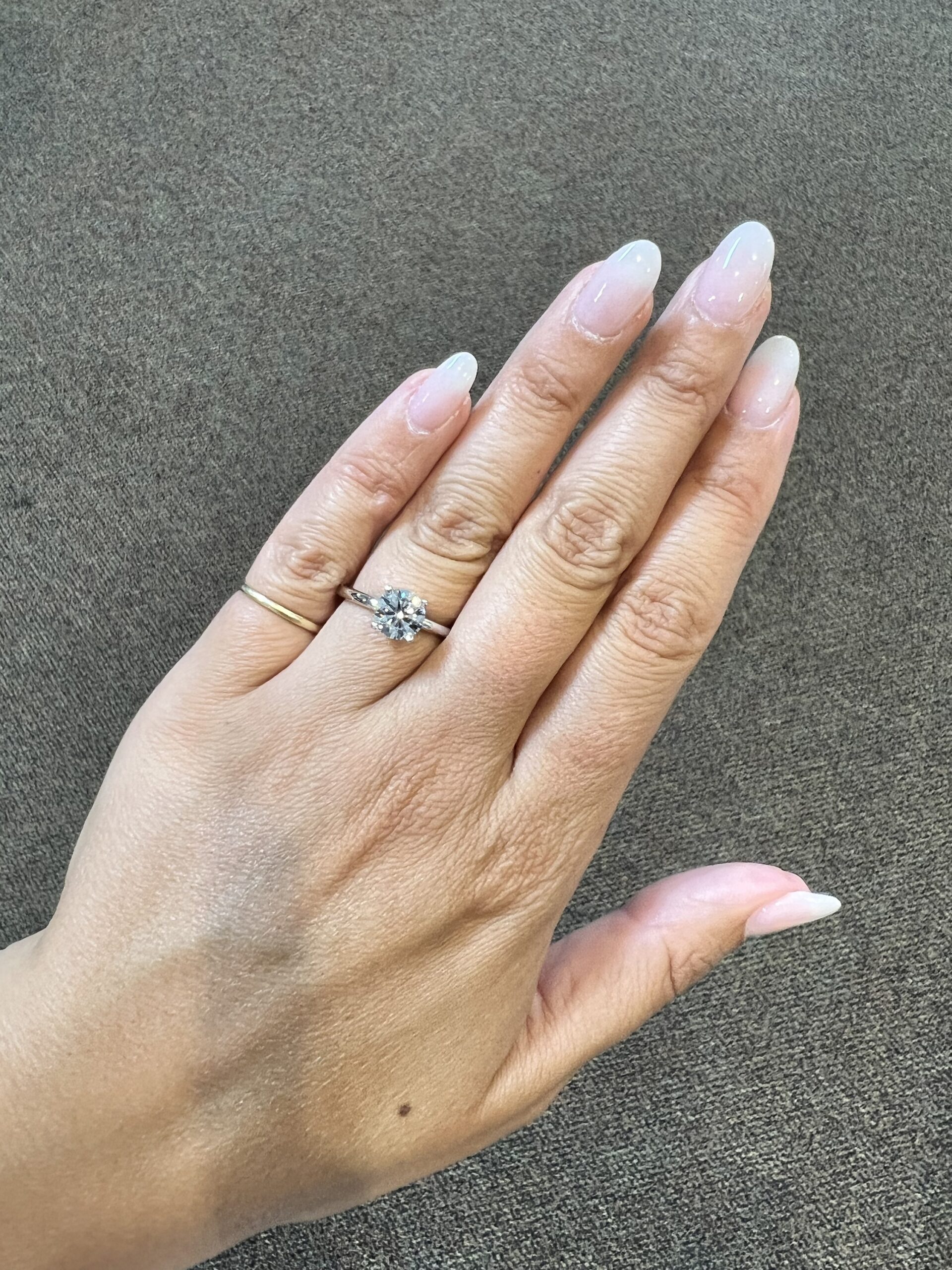 Platinum Genuine Natural GIA Certified 1.59 Carat Round Brilliant Cut Diamond Solitaire - Image 9