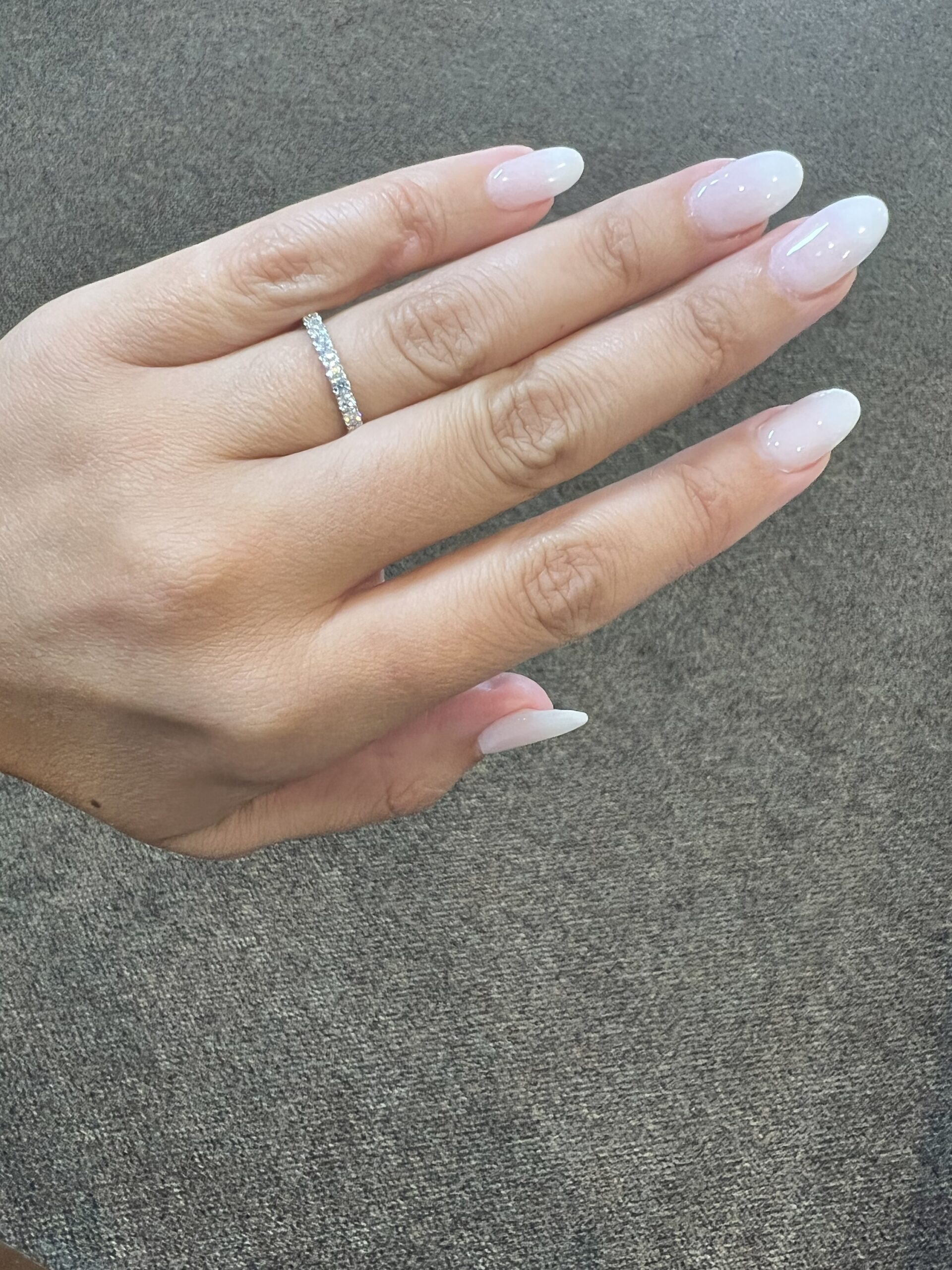 14k White Gold 13 Stone Genuine 1/2 Cttw Round Brilliant Cut Diamond Low-Profile Band - Image 6