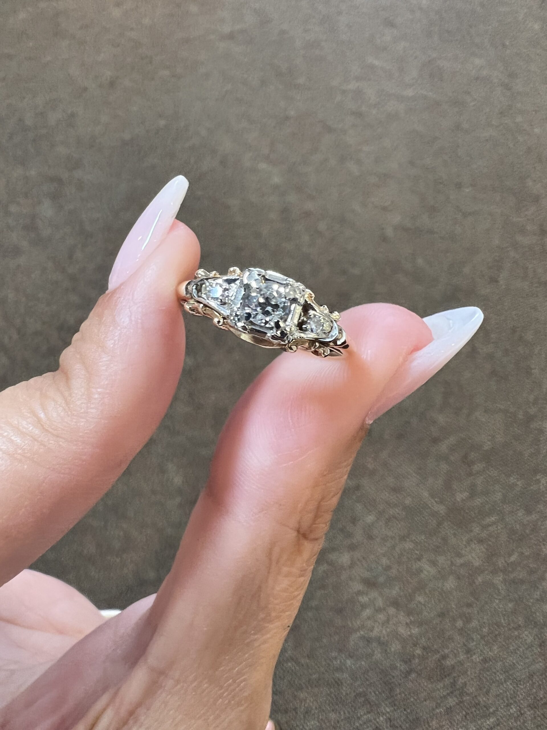 Vintage 14k 2tone .20 Cttw Diamond Ring - Image 5