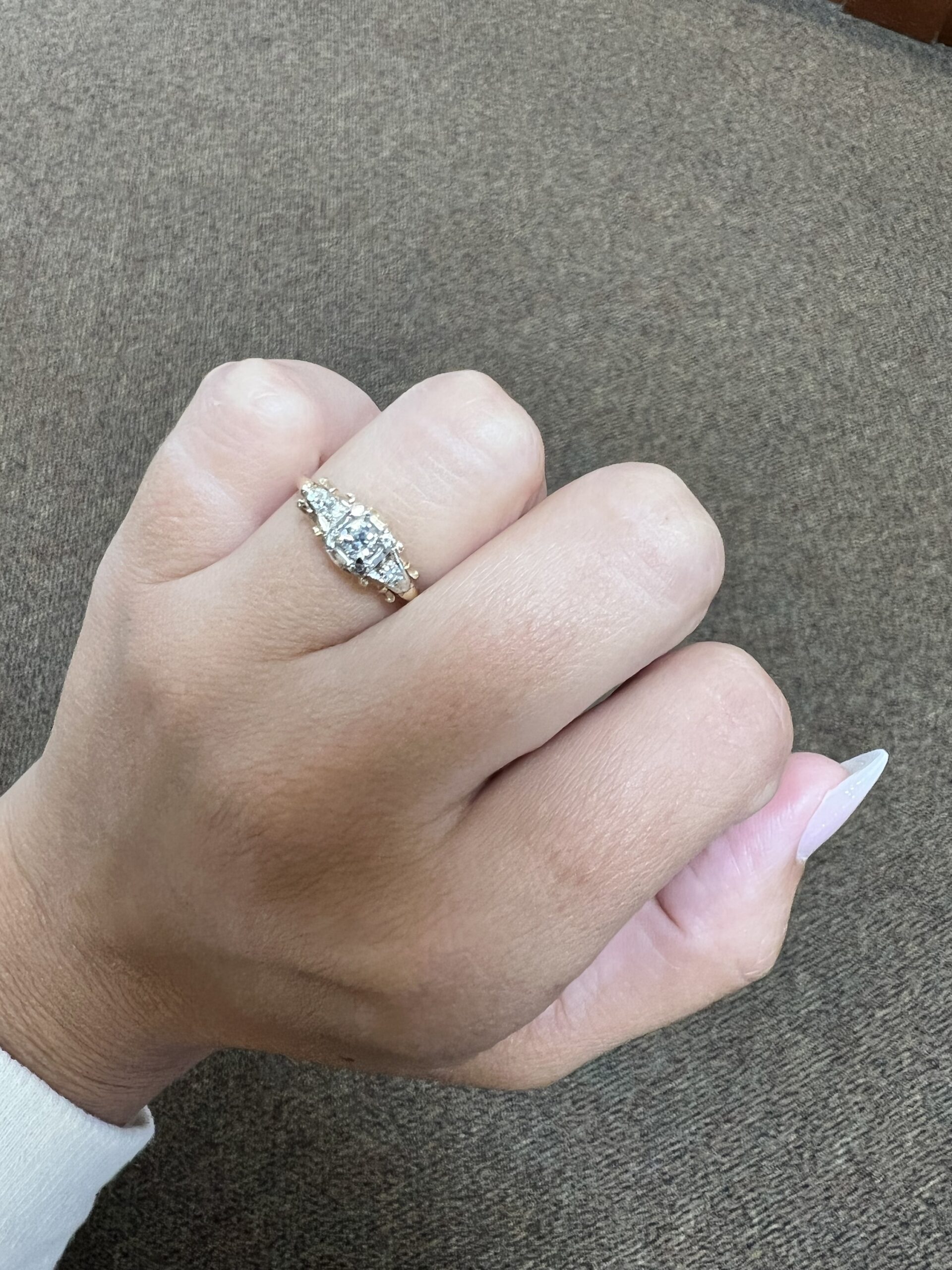 Vintage 14k 2tone .20 Cttw Diamond Ring - Image 7