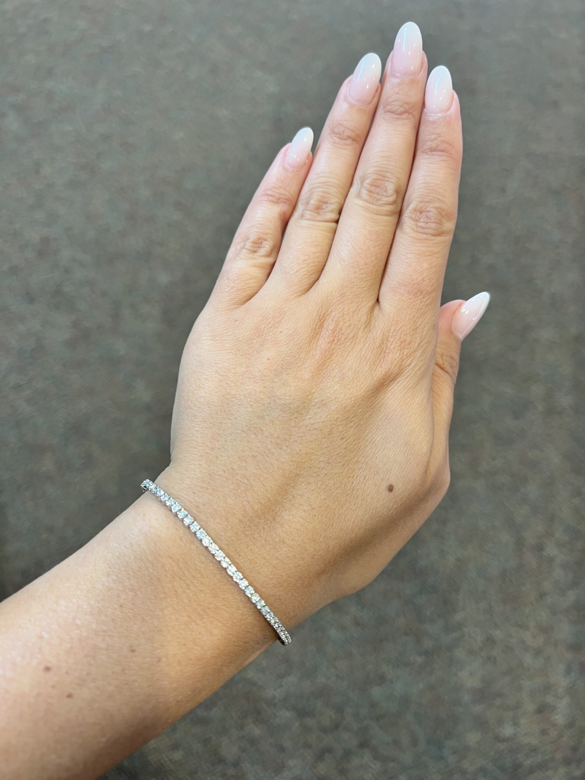 14k White Gold Genuine 2.10 Cttw Round Brilliant Cut Diamond Tennis Bracelet - Image 12