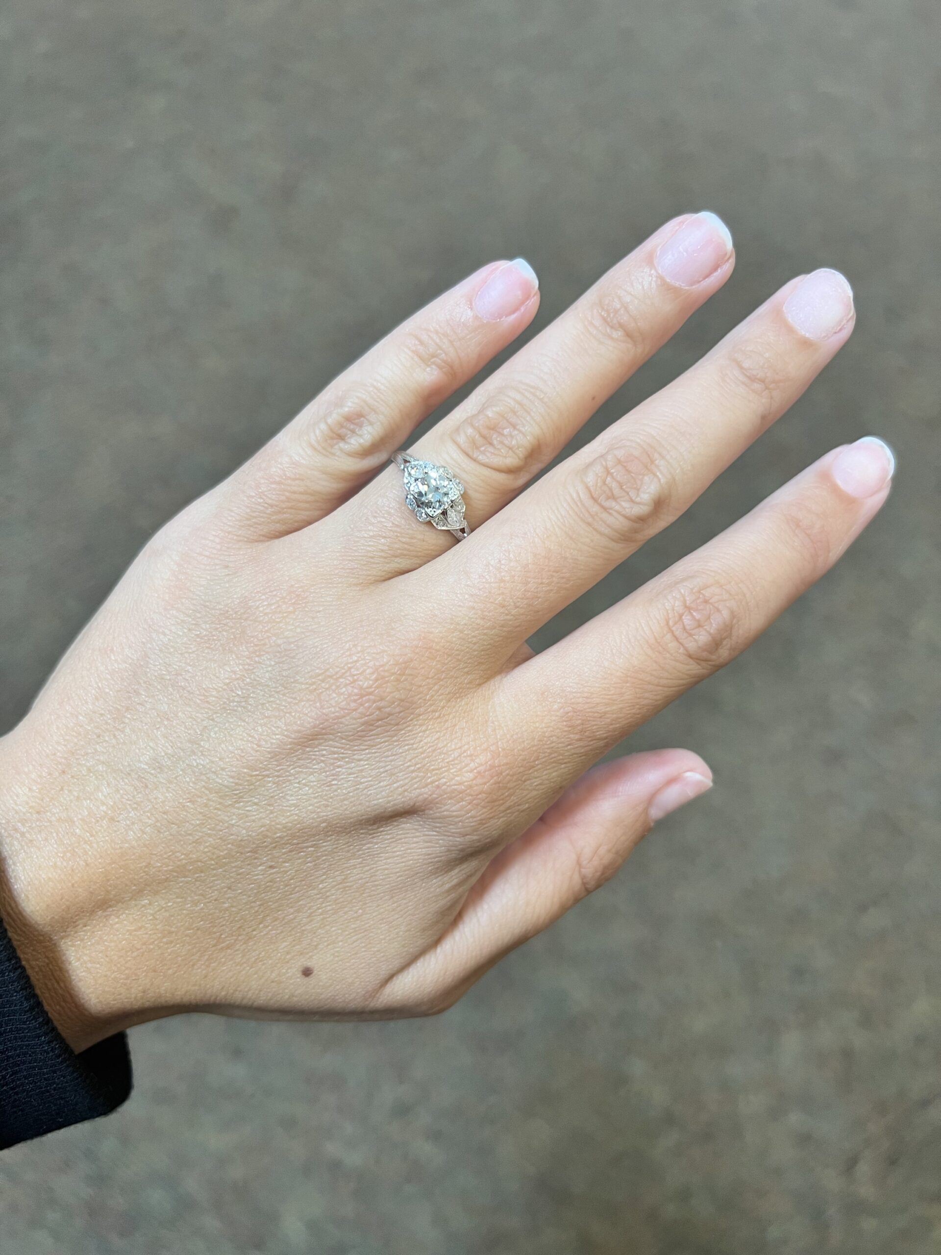 Platinum Antique 1930’s Genuine .80 Cttw Diamond Ring - Image 17