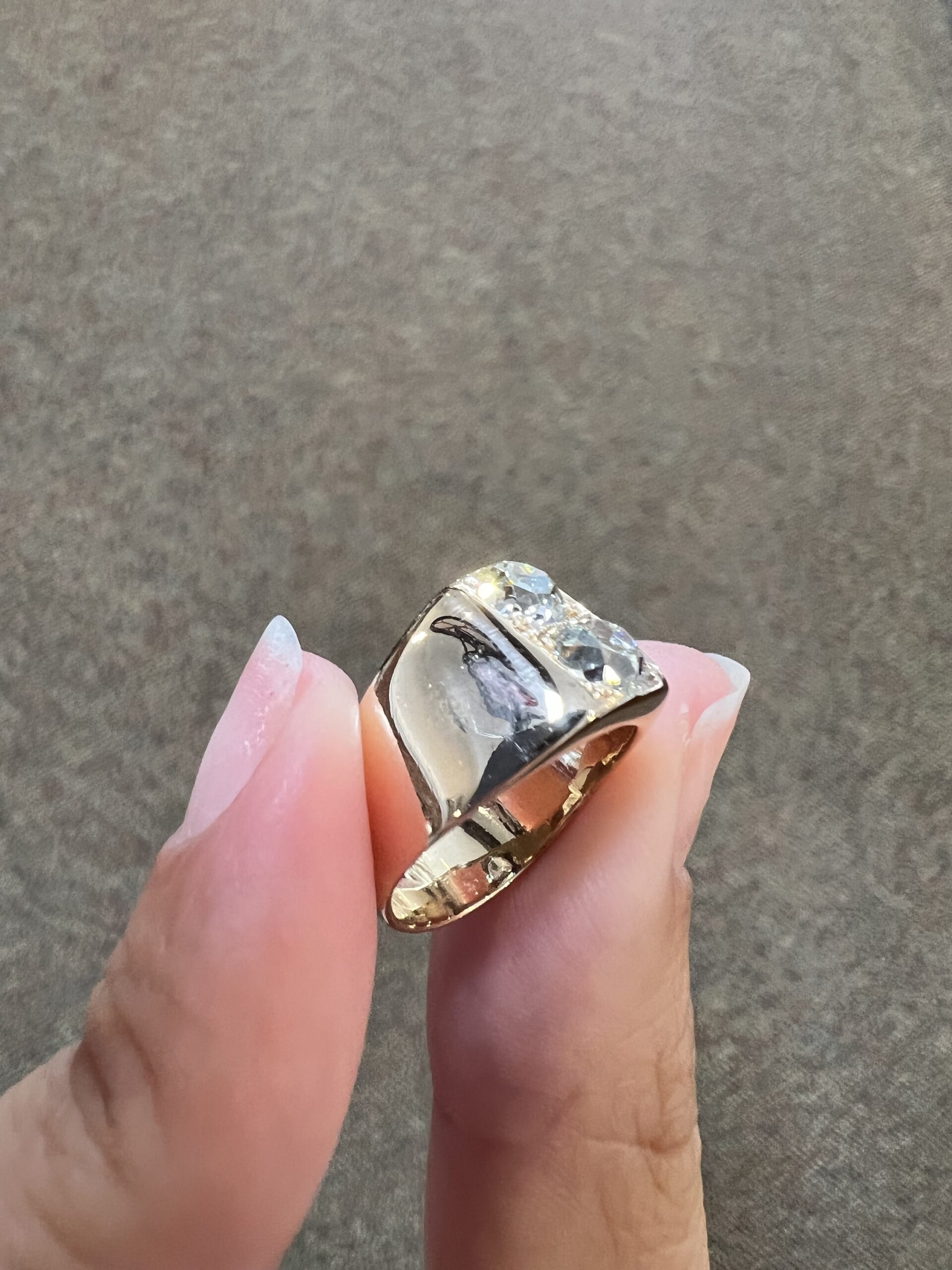 Antique 14k Rose Gold Genuine 1 Cttw Twin Diamond Ring - Image 10