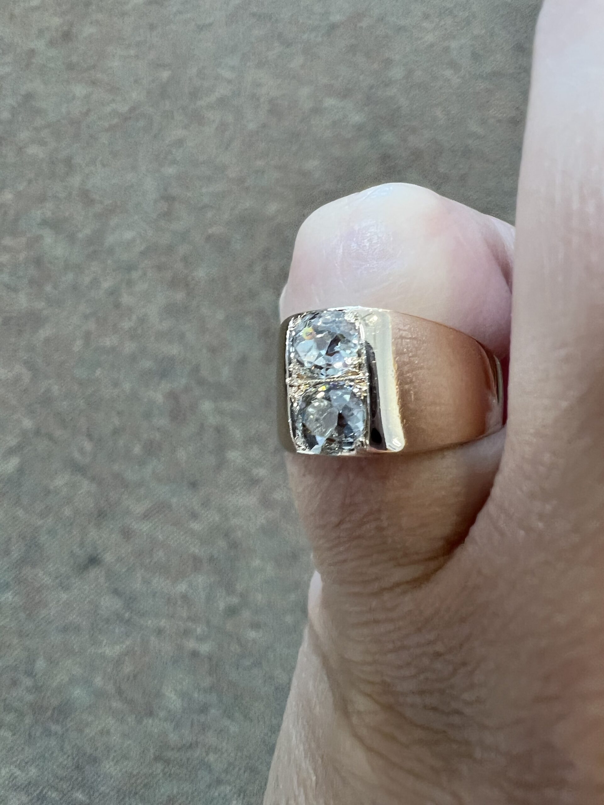 Antique 14k Rose Gold Genuine 1 Cttw Twin Diamond Ring - Image 18