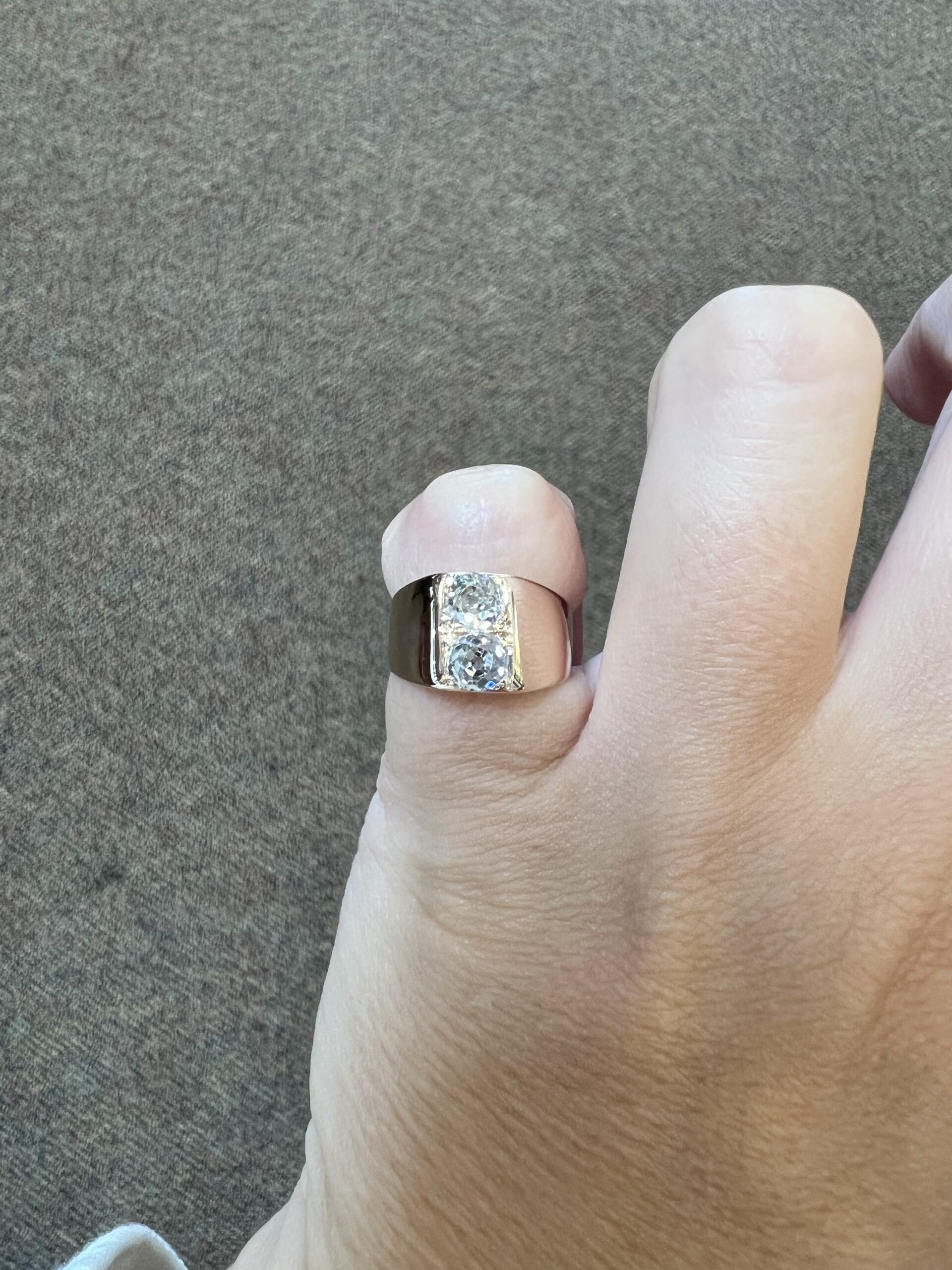 Antique 14k Rose Gold Genuine 1 Cttw Twin Diamond Ring - Image 22