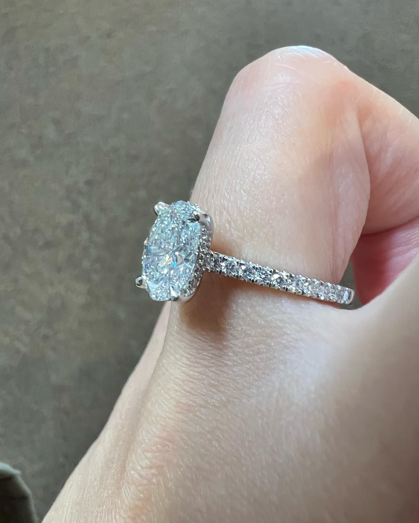 Platinum G.I.A. Certified 1.71 Carat Oval Brilliant Cut Diamond Solitaire - Image 21