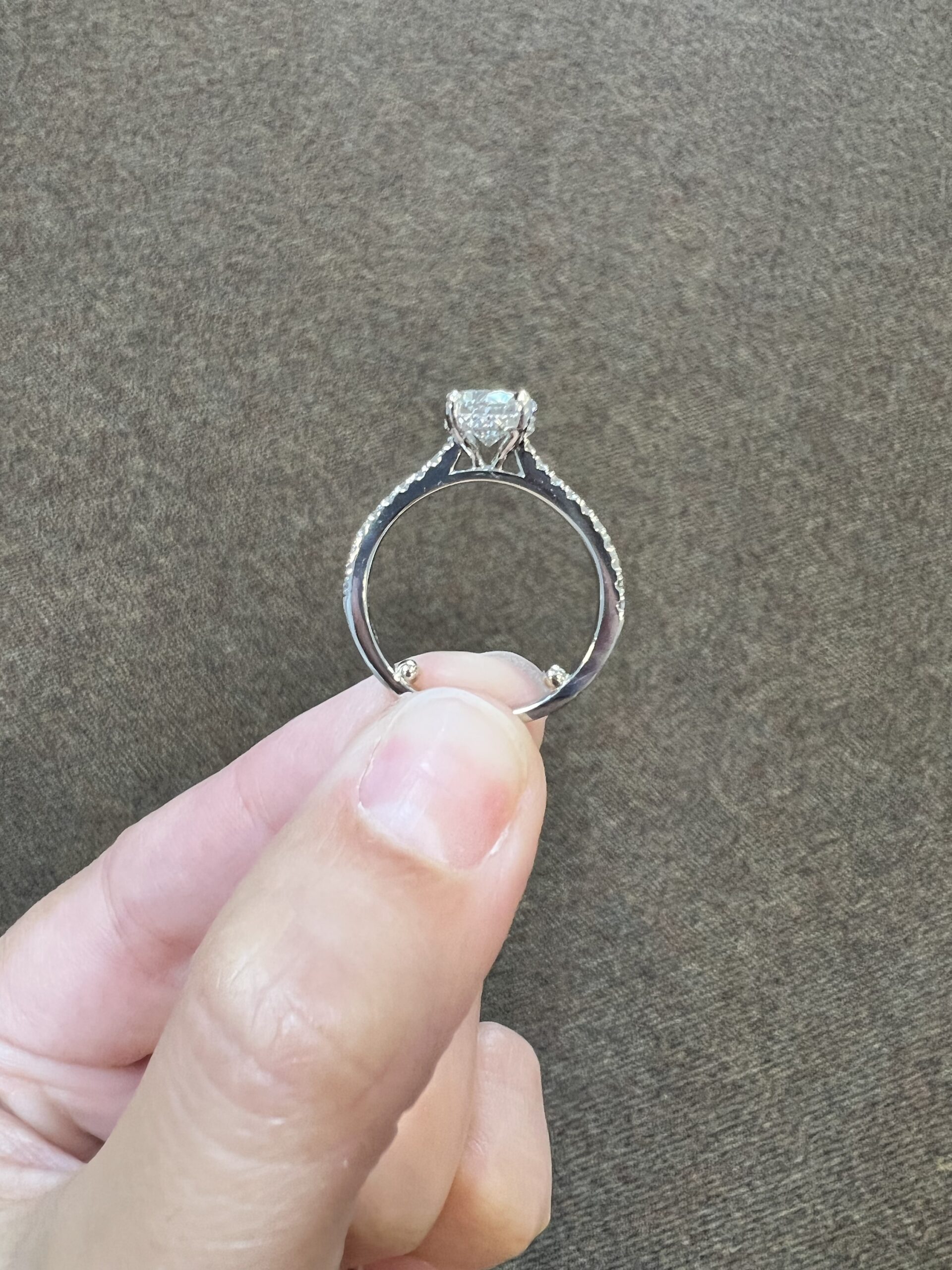 Platinum G.I.A. Certified 1.71 Carat Oval Brilliant Cut Diamond Solitaire - Image 6