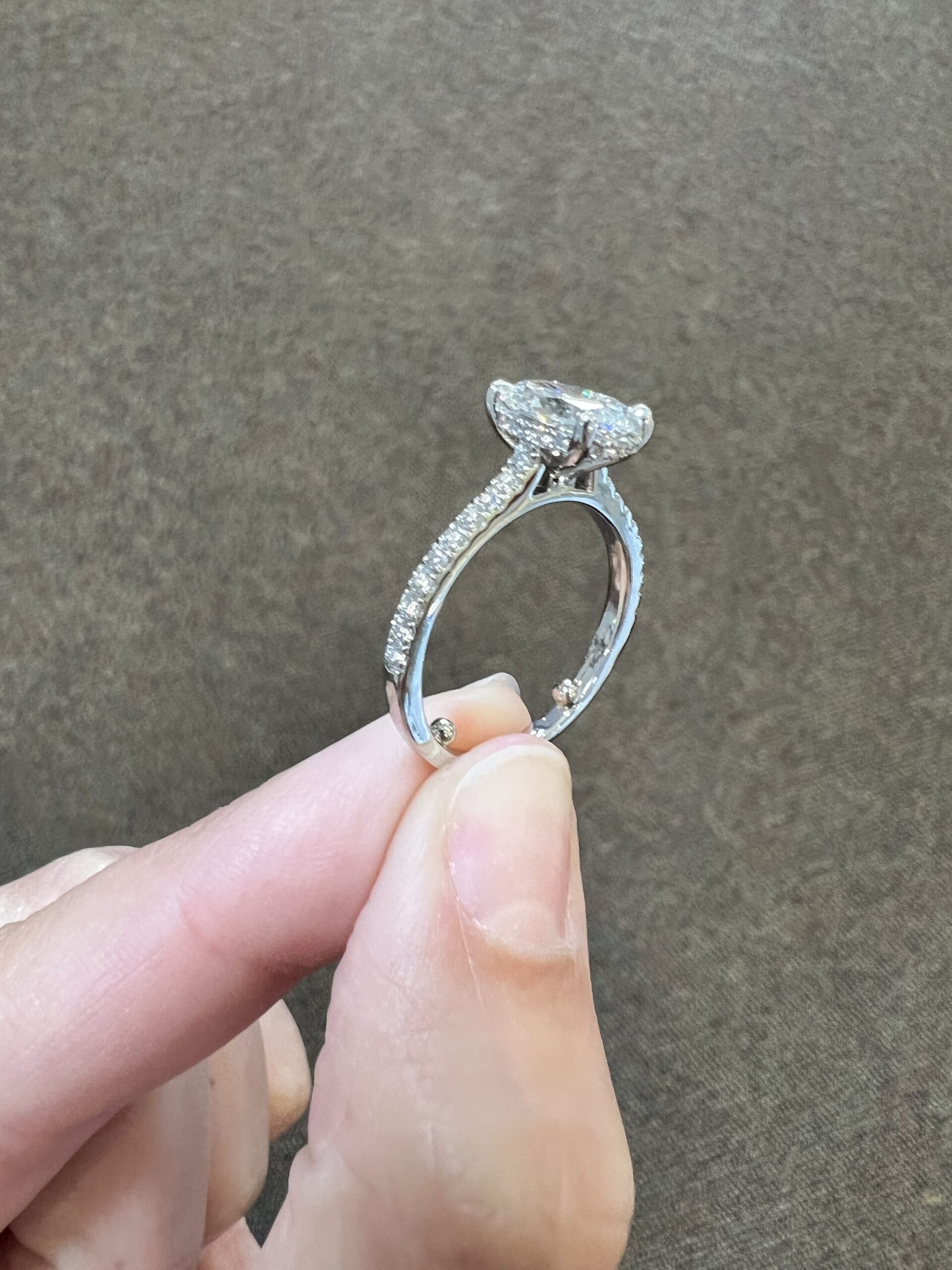 Platinum G.I.A. Certified 1.71 Carat Oval Brilliant Cut Diamond Solitaire - Image 5