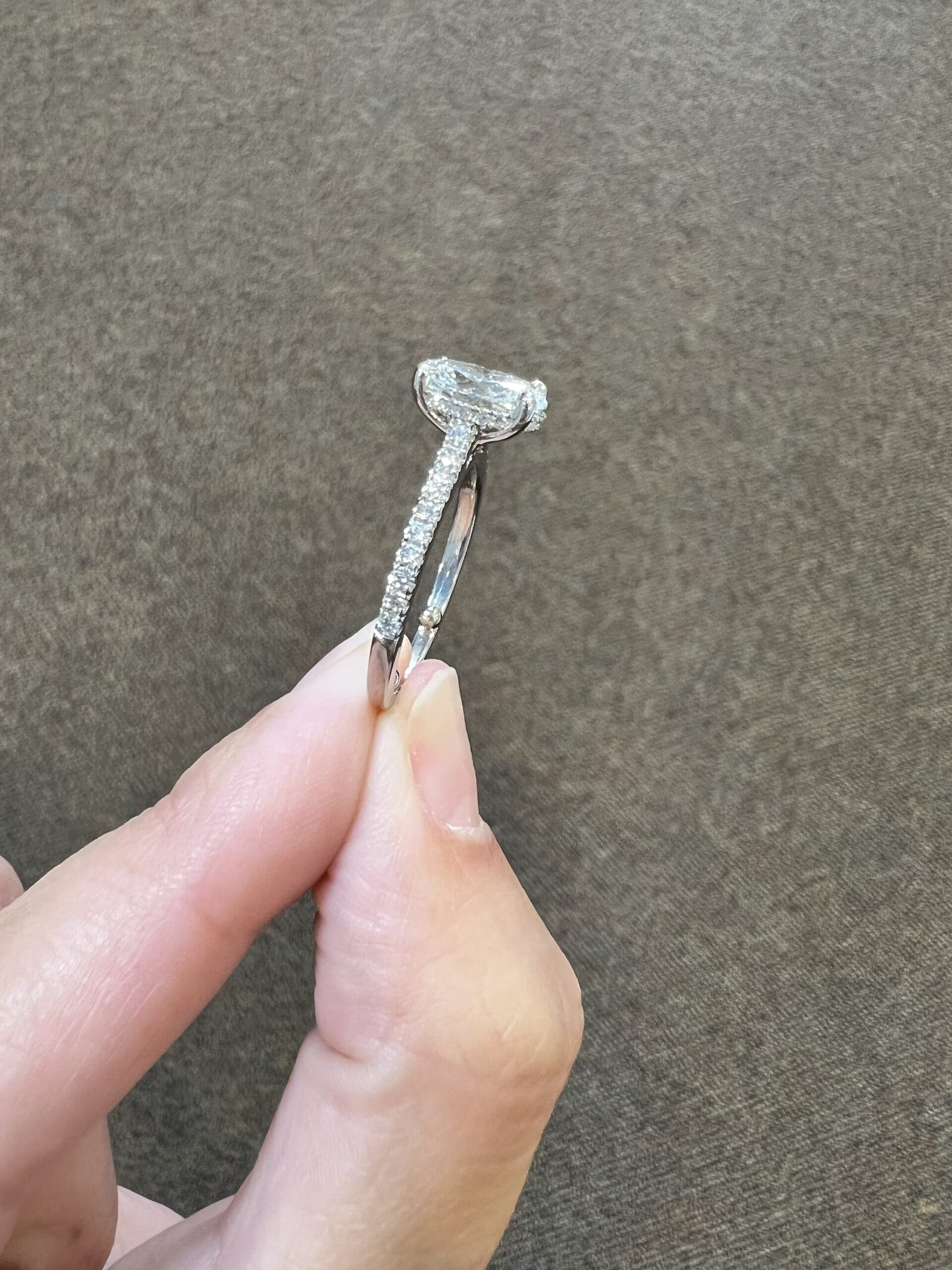 Platinum G.I.A. Certified 1.71 Carat Oval Brilliant Cut Diamond Solitaire - Image 4