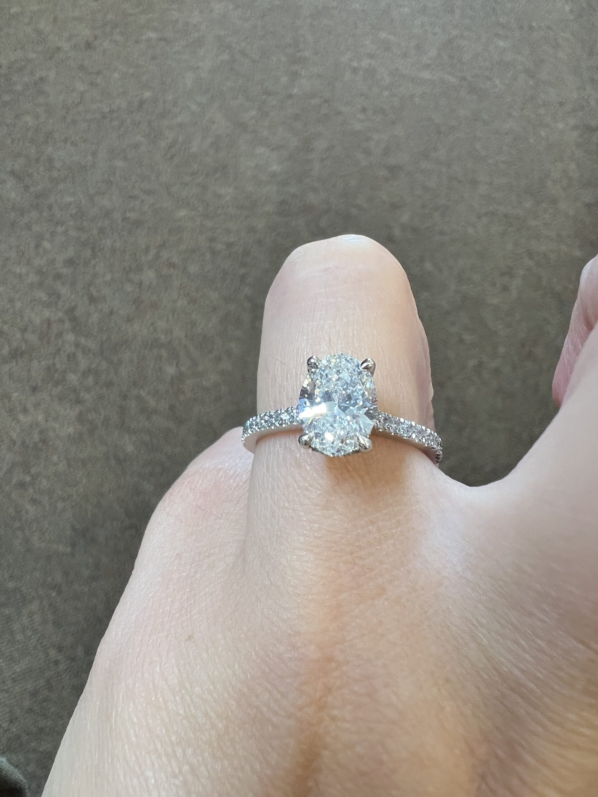 Platinum G.I.A. Certified 1.71 Carat Oval Brilliant Cut Diamond Solitaire - Image 14