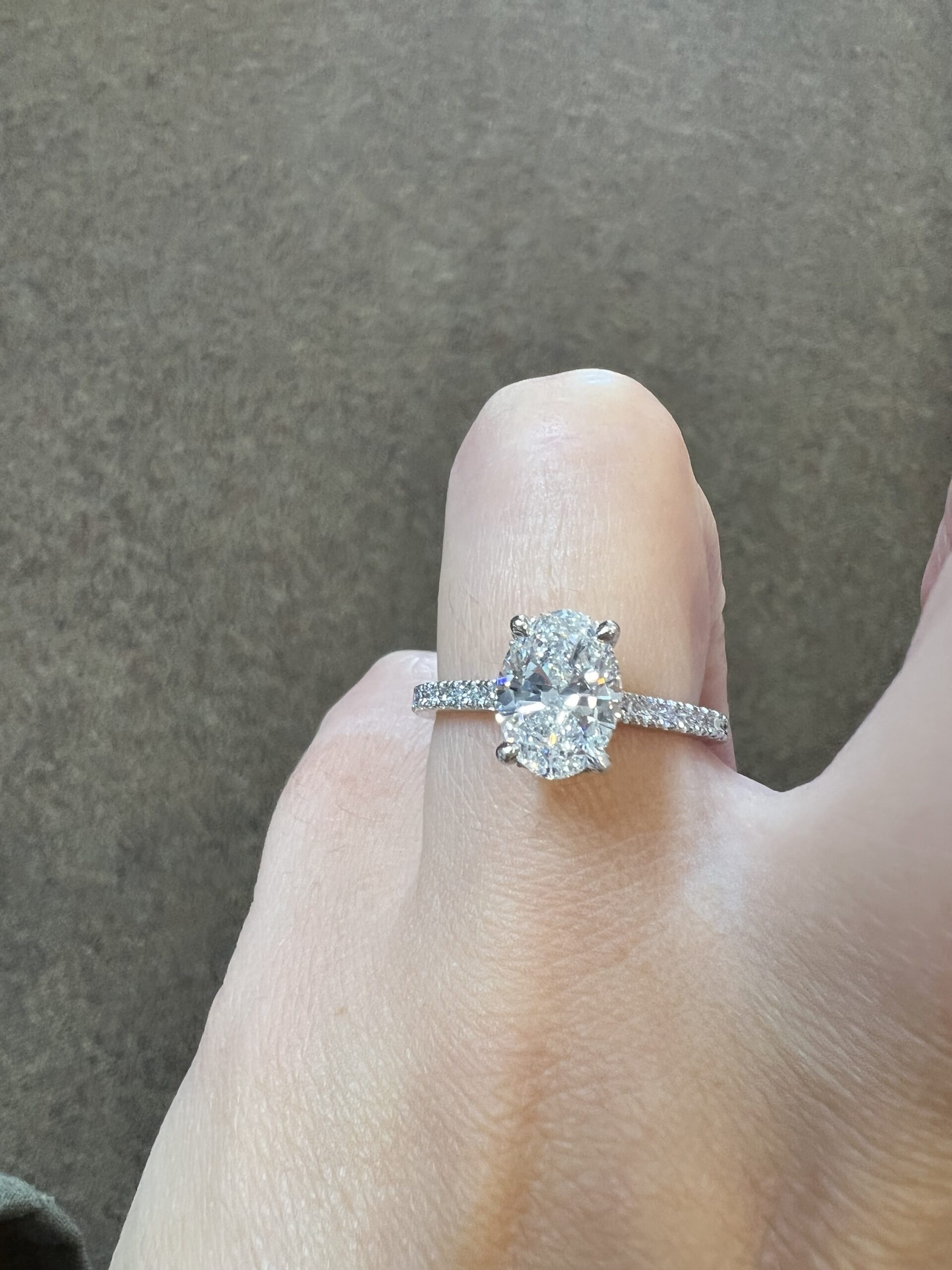 Platinum G.I.A. Certified 1.71 Carat Oval Brilliant Cut Diamond Solitaire - Image 13