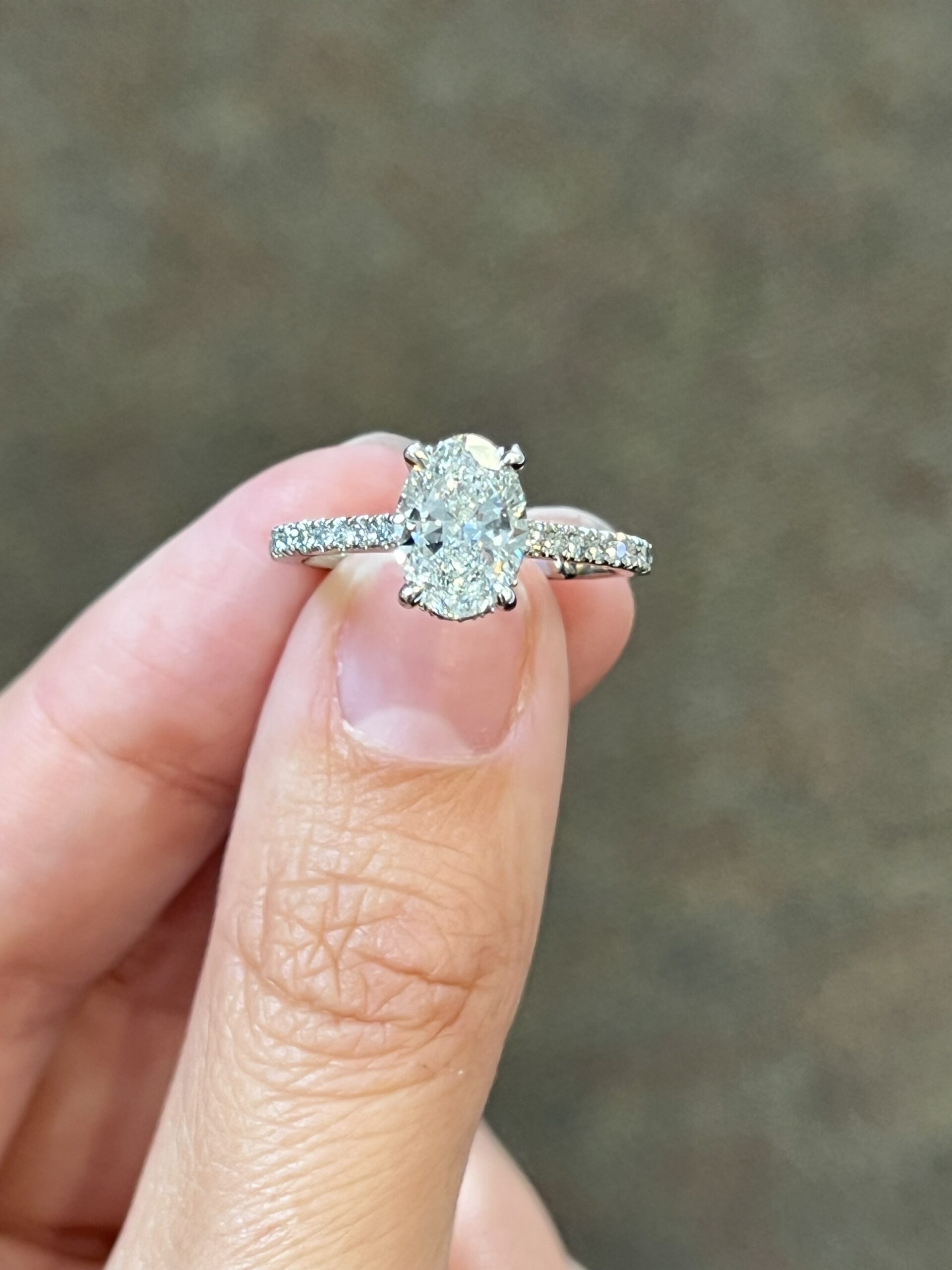 Platinum G.I.A. Certified 1.71 Carat Oval Brilliant Cut Diamond Solitaire - Image 12