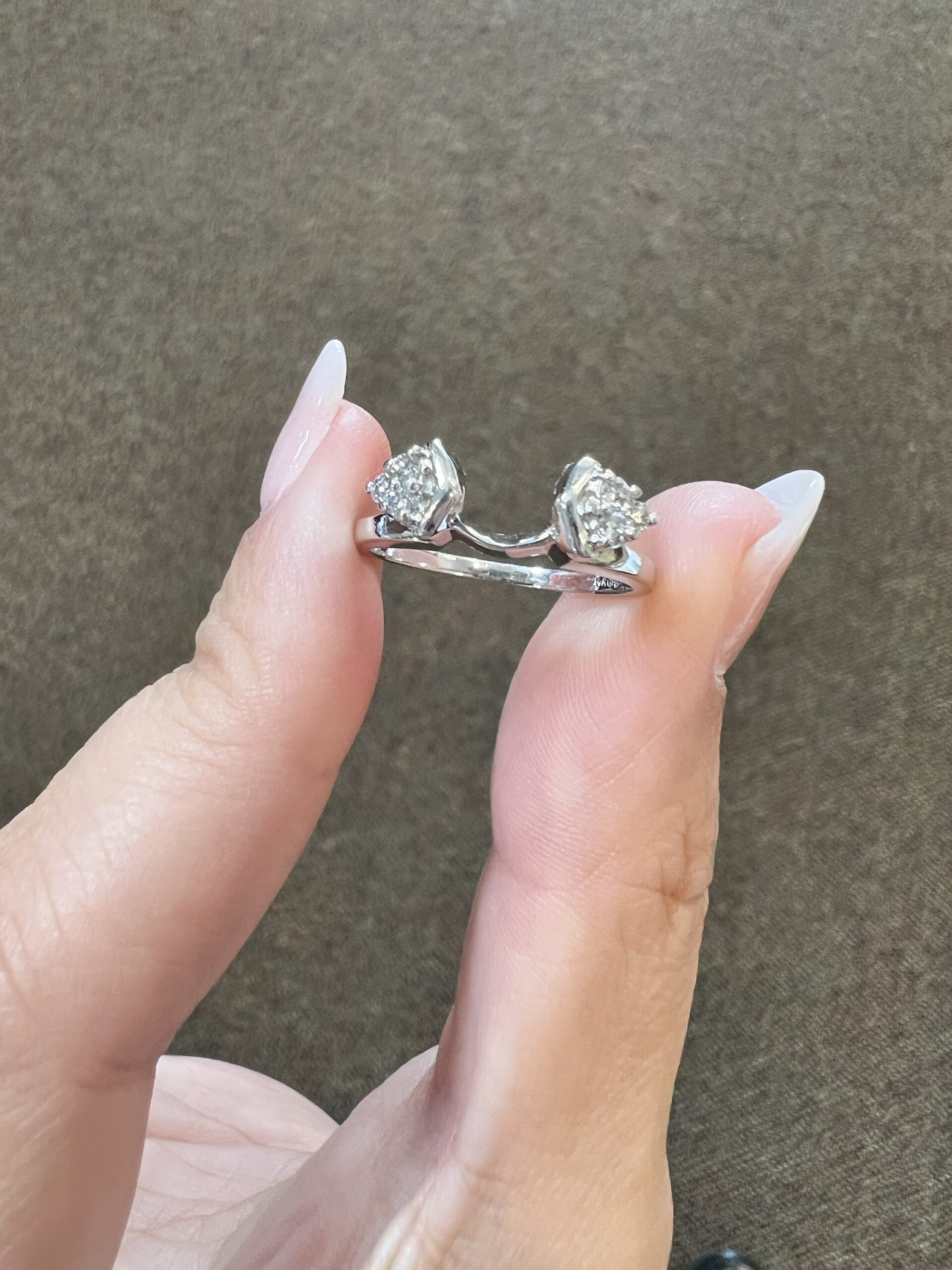 14k White Gold Genuine 1/5 Cttw Diamond Wrap Band - Image 3