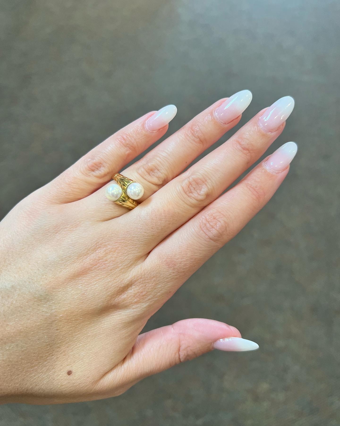 18k Yellow Gold 7 MM Cultured Saltwater Pearl Bypass Ring - Image 12