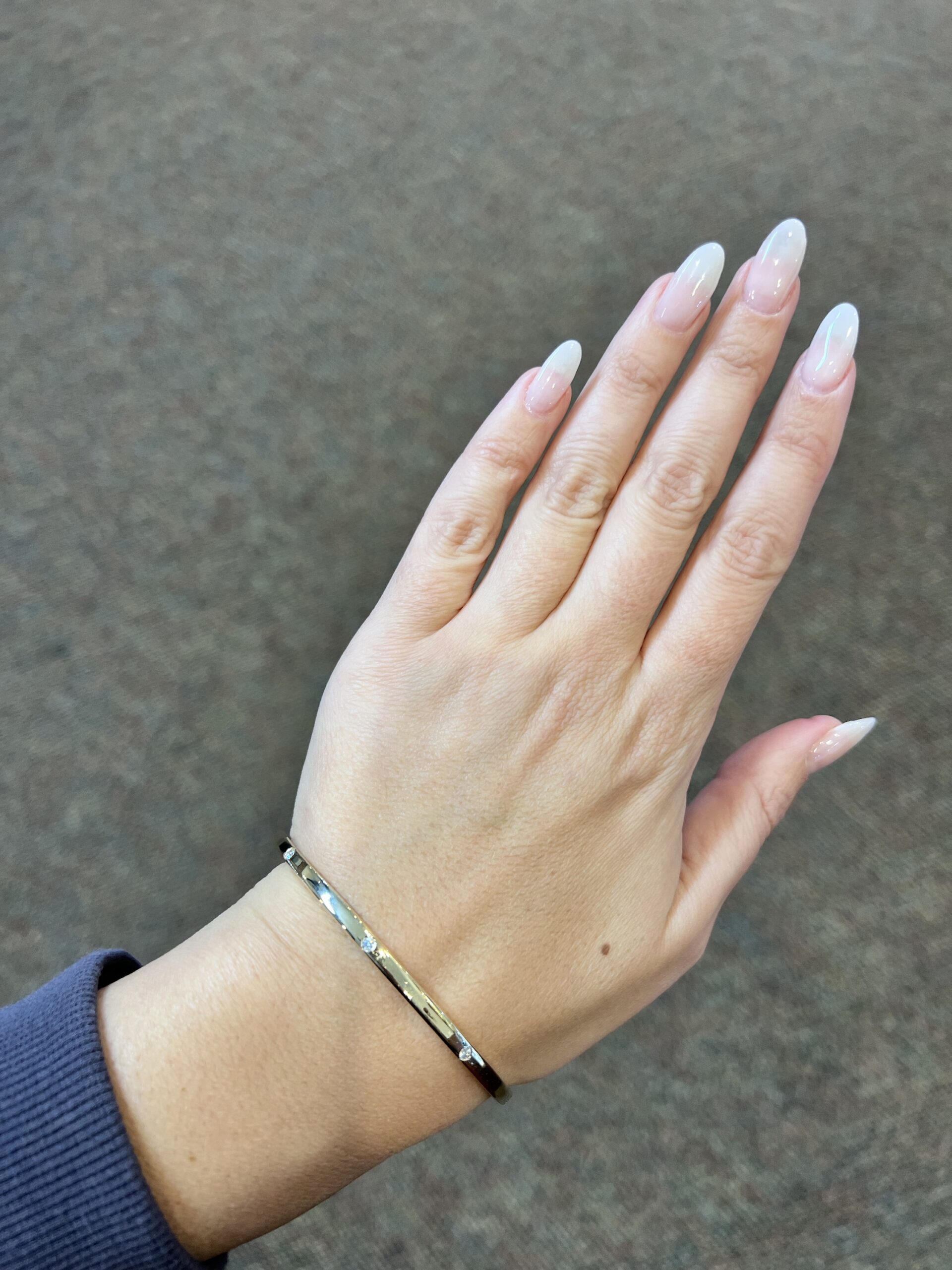 14k Yellow Gold Solid Slip-On Genuine .40 Cttw Round Brilliant Cut Diamond Bangle Bracelet - Image 18