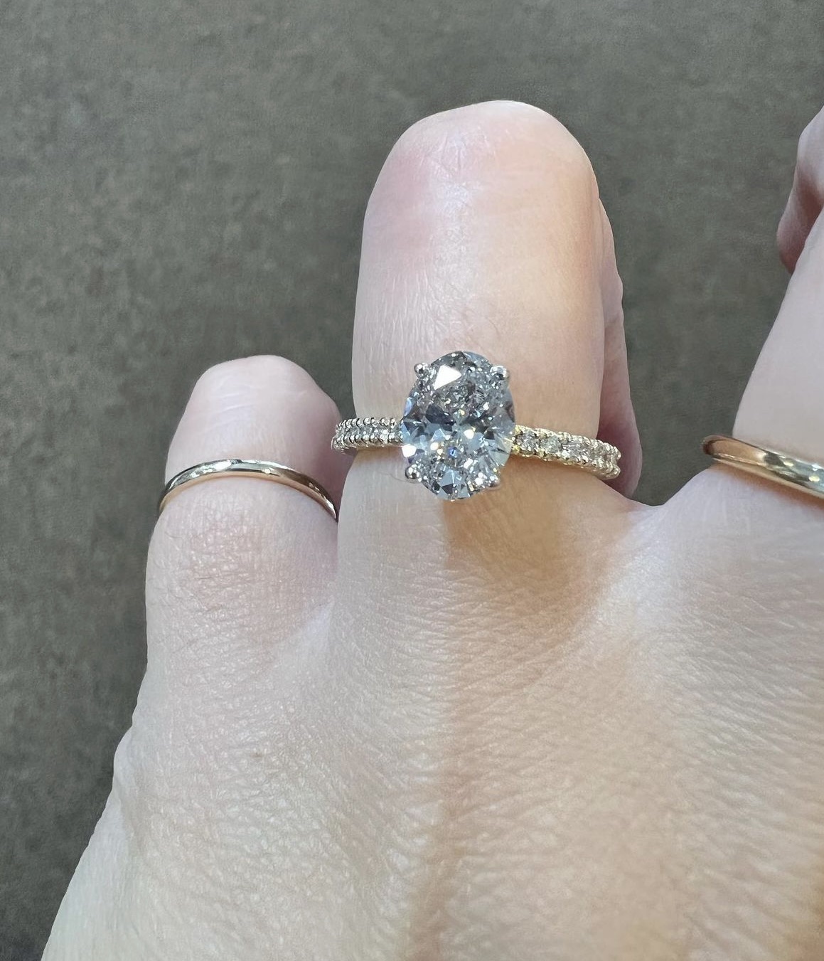 Custom Made 14k 2tone 1.40 Cttw Lab Grown Oval Brilliant Cut Diamond Solitiare - Image 21