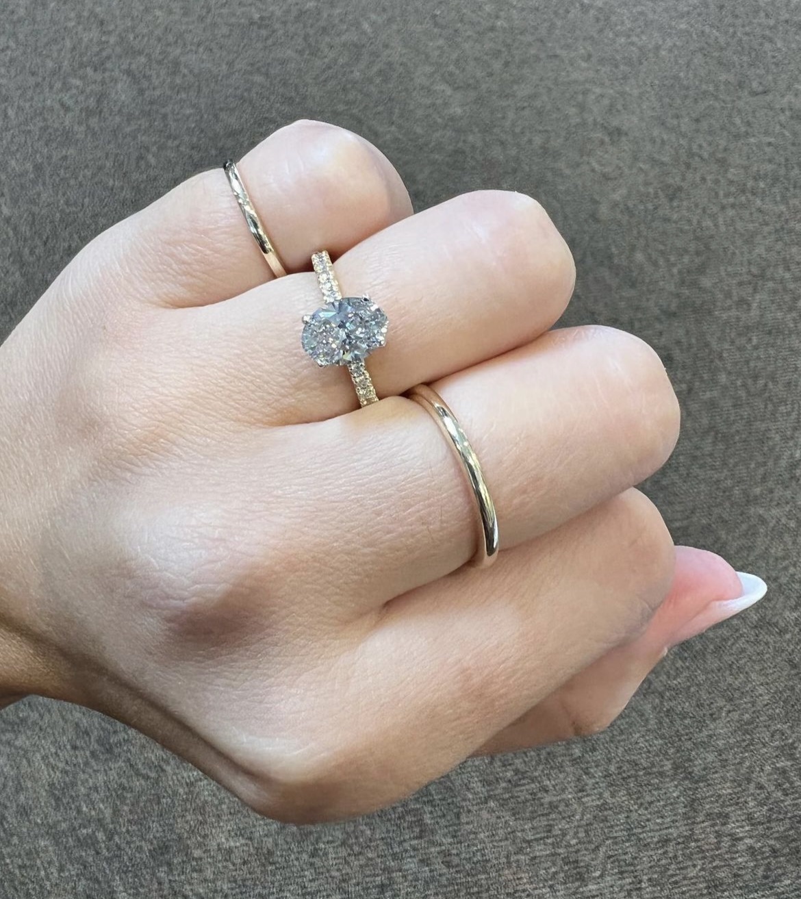 Custom Made 14k 2tone 1.40 Cttw Lab Grown Oval Brilliant Cut Diamond Solitiare - Image 24