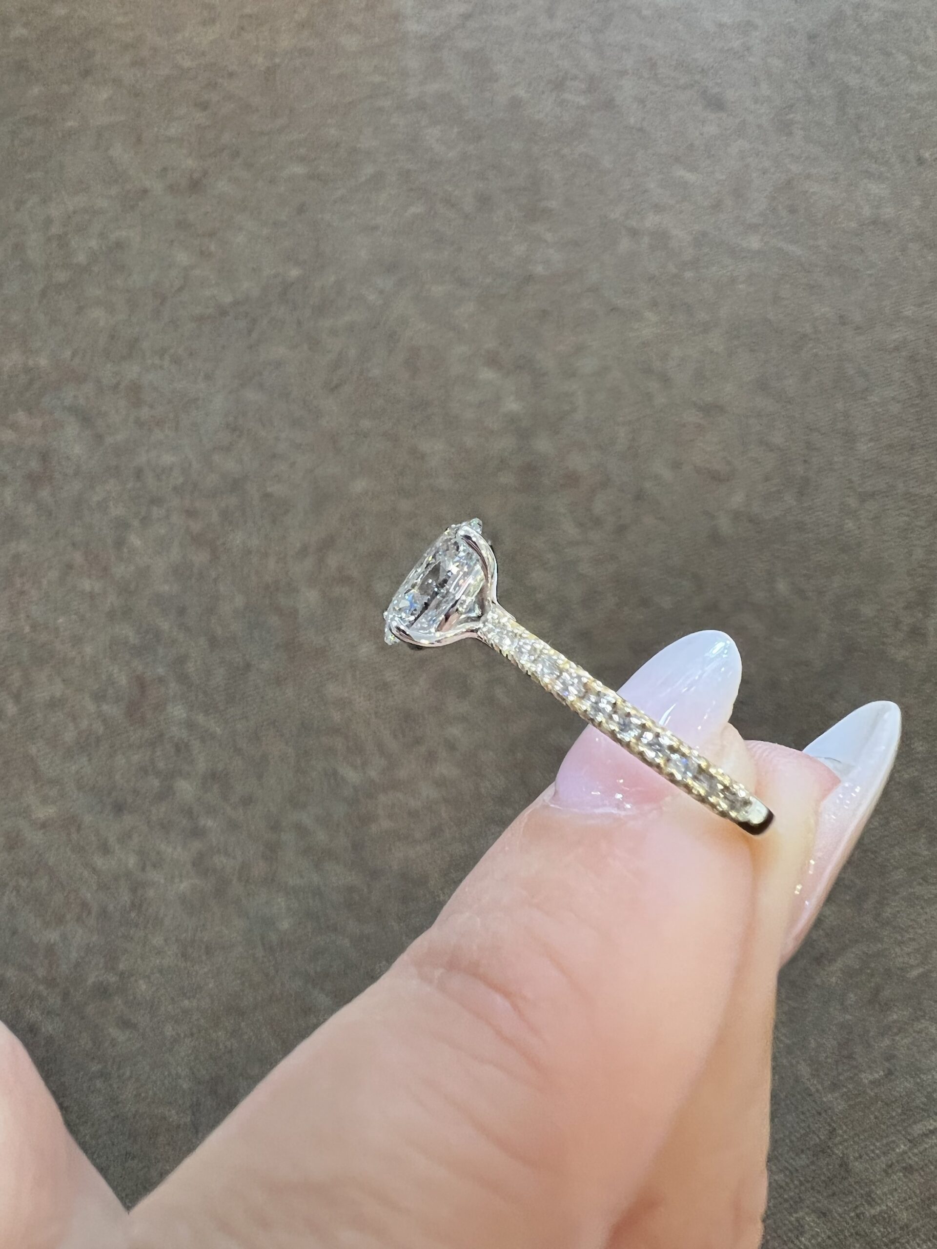 Custom Made 14k 2tone 1.40 Cttw Lab Grown Oval Brilliant Cut Diamond Solitiare - Image 13