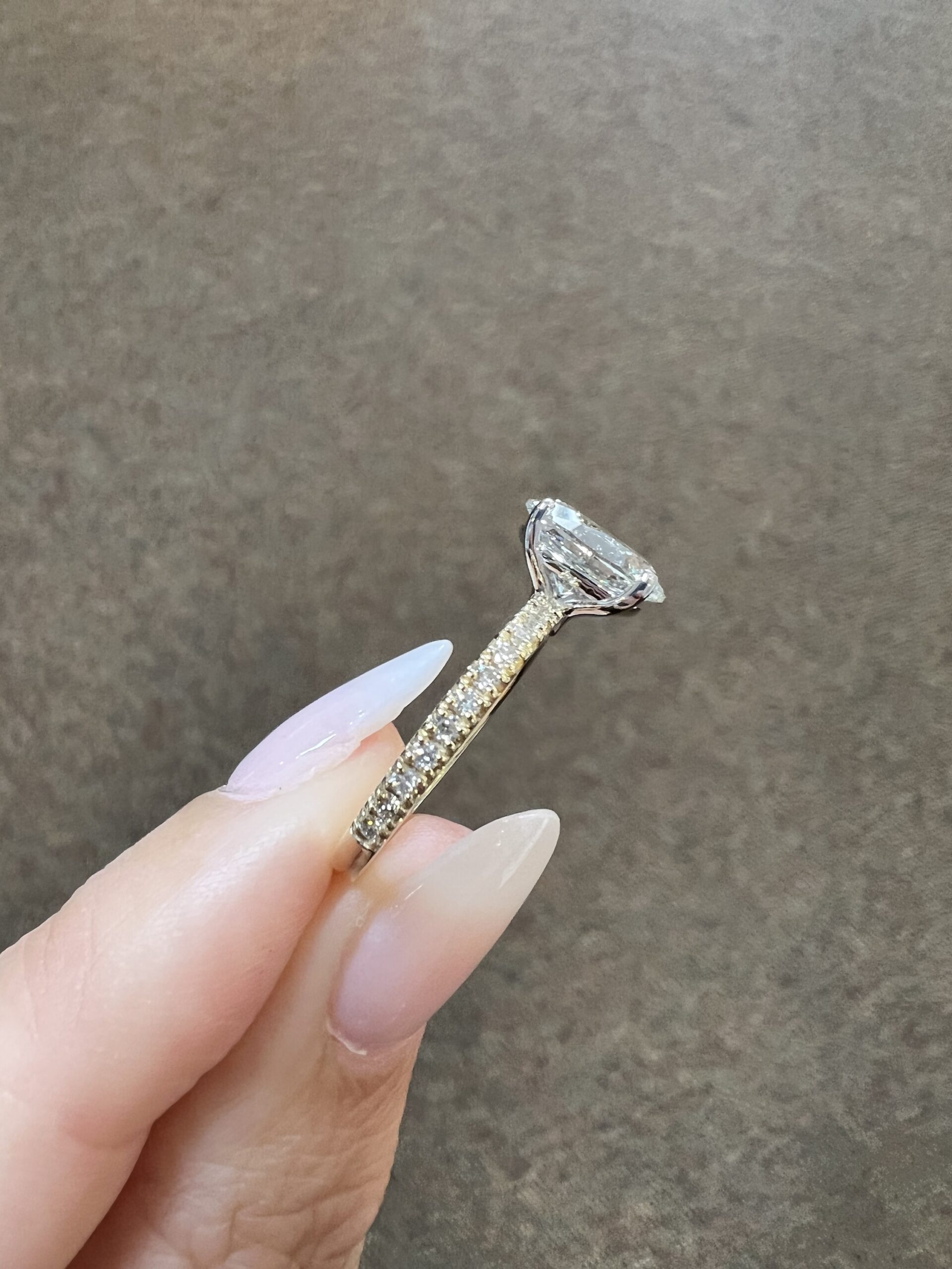 Custom Made 14k 2tone 1.40 Cttw Lab Grown Oval Brilliant Cut Diamond Solitiare - Image 14