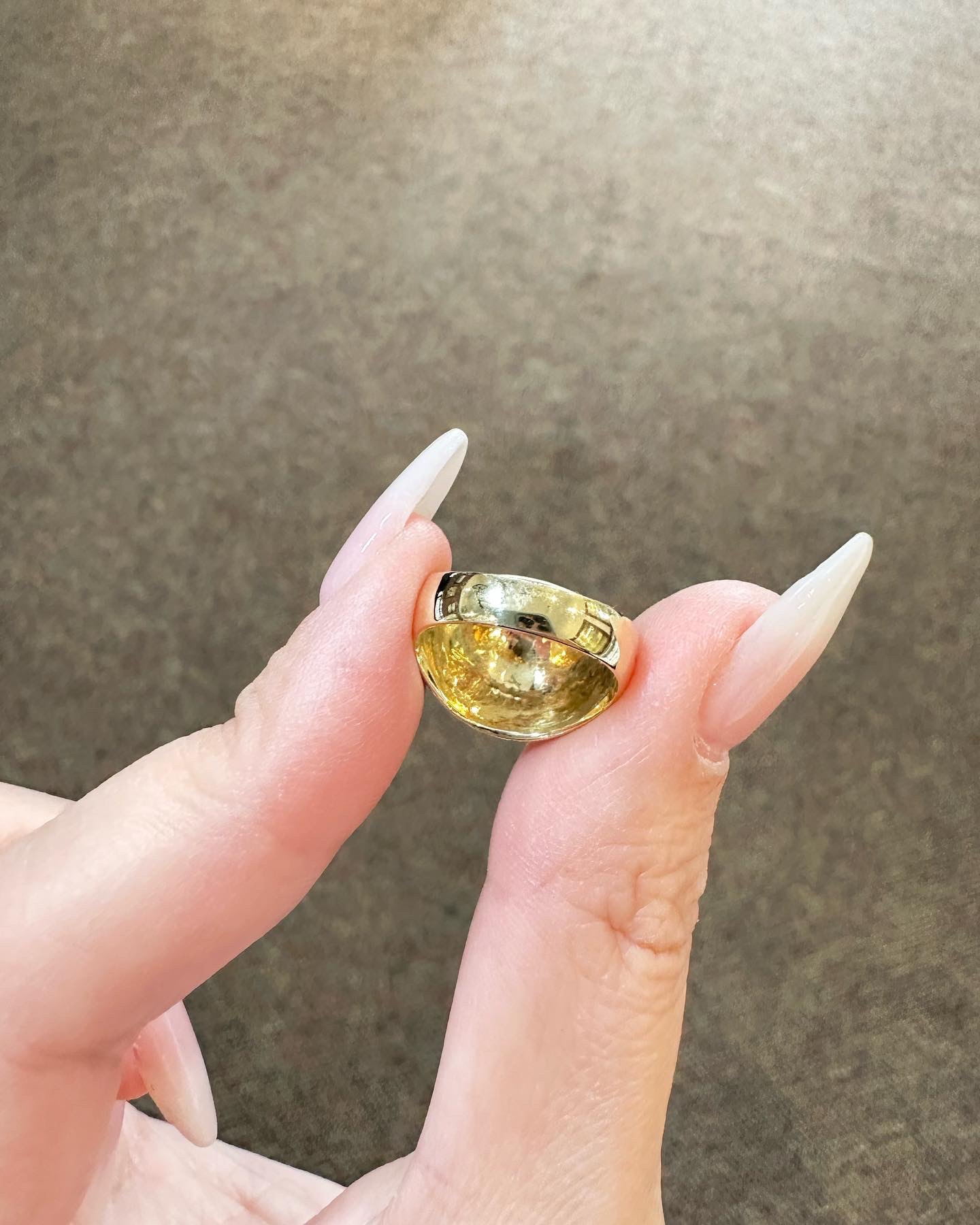 Vintage 14k Yellow Gold Domed Pinky Ring - Image 19