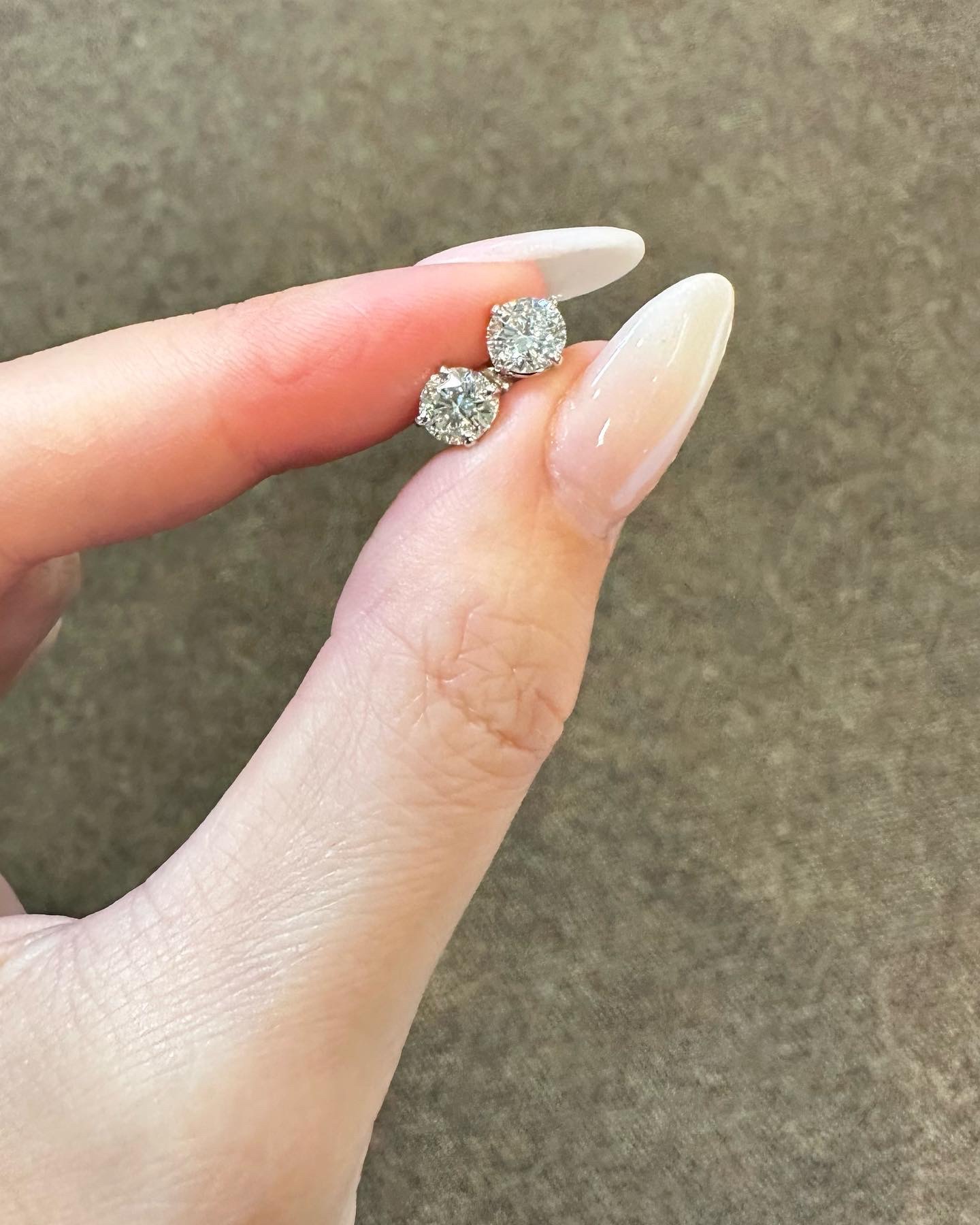 14k White Gold Genuine 1.20 Cttw Round Brilliant Cut Diamond Basket Set Stud Earrings - Image 14