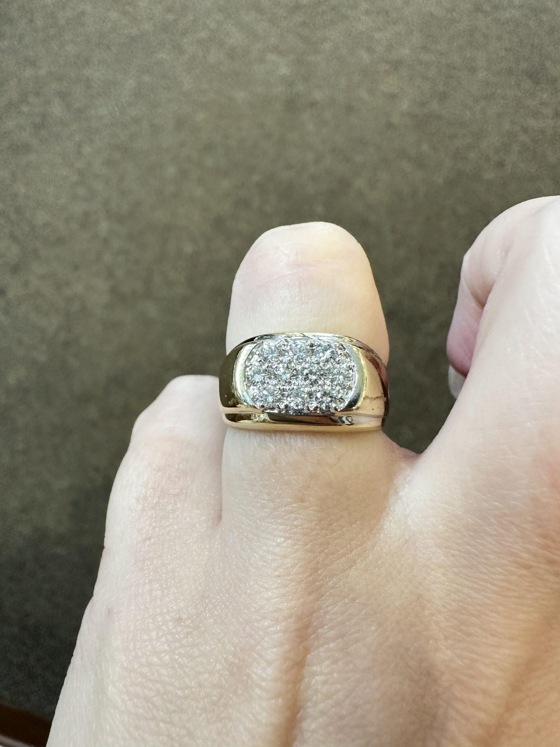 Vintage 14k Yellow Gold Genuine 1/2 Cttw Diamond Cluster Ring - Image 10