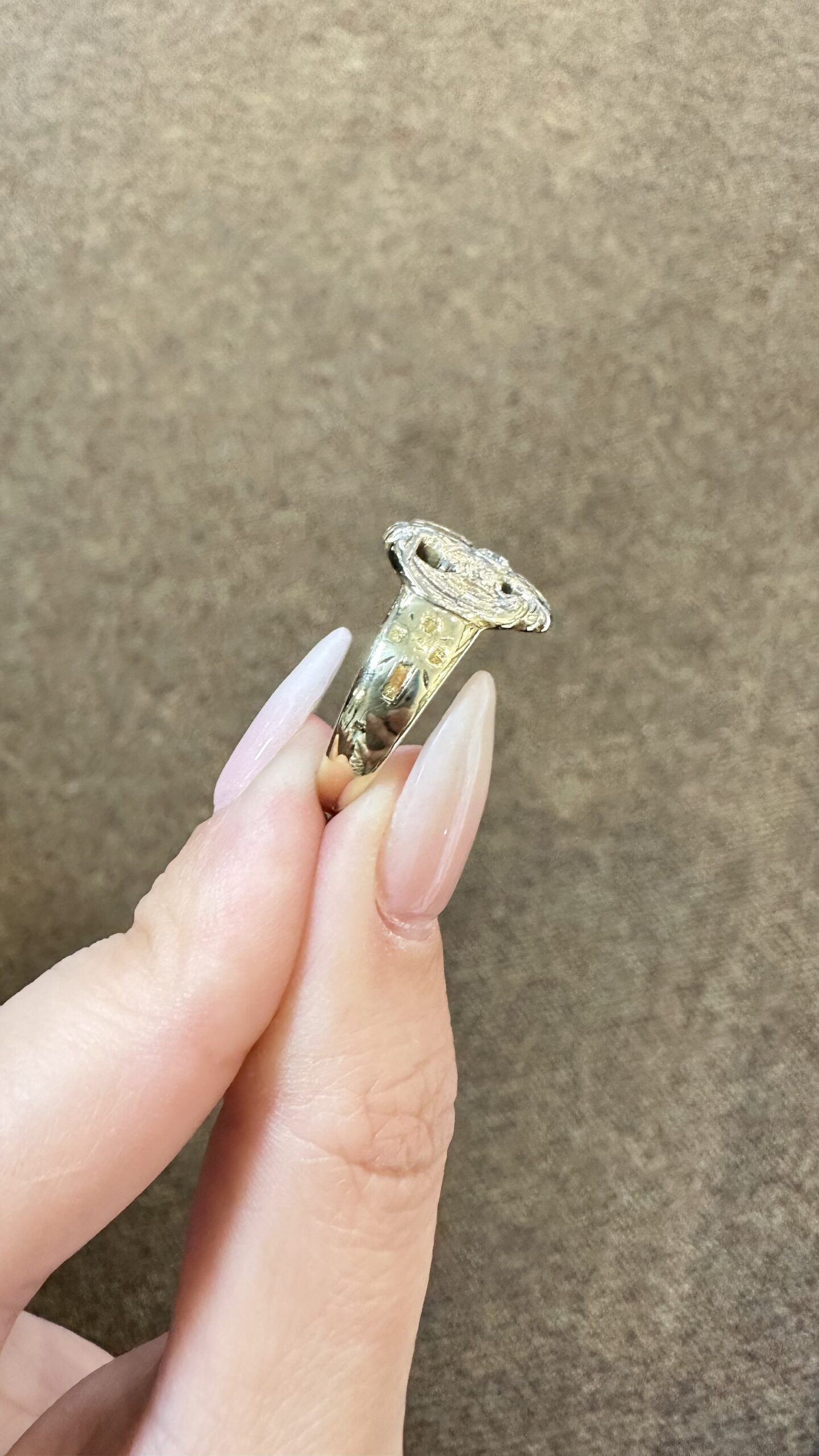 Vintage Gent’s 14k 2tone Masonic Ring With Genuine .15 Cttw Diamond Accent - Image 4