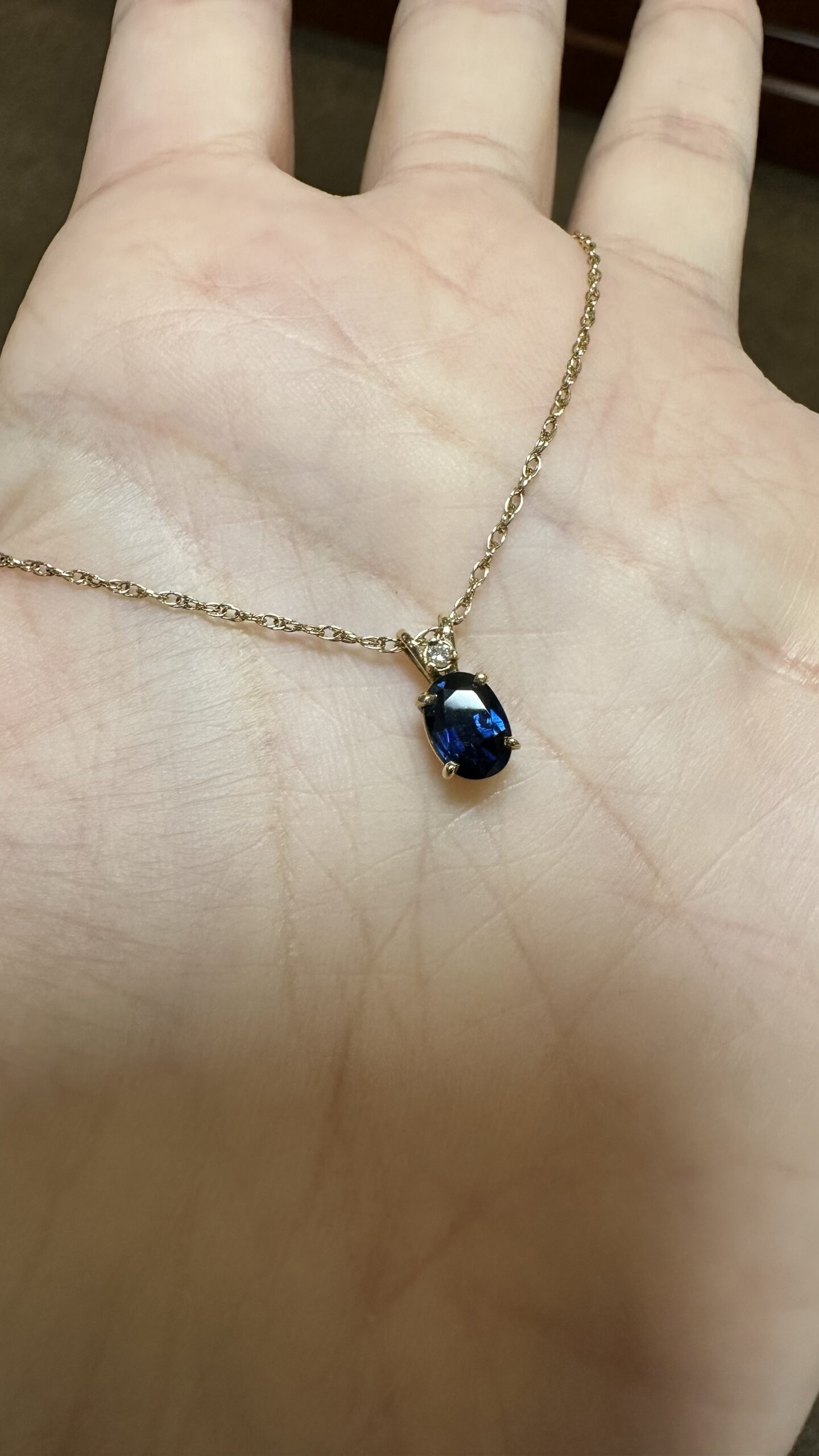 Meira T 14kt Yellow Gold Blue Sapphire & Diamond Necklace | Ritani