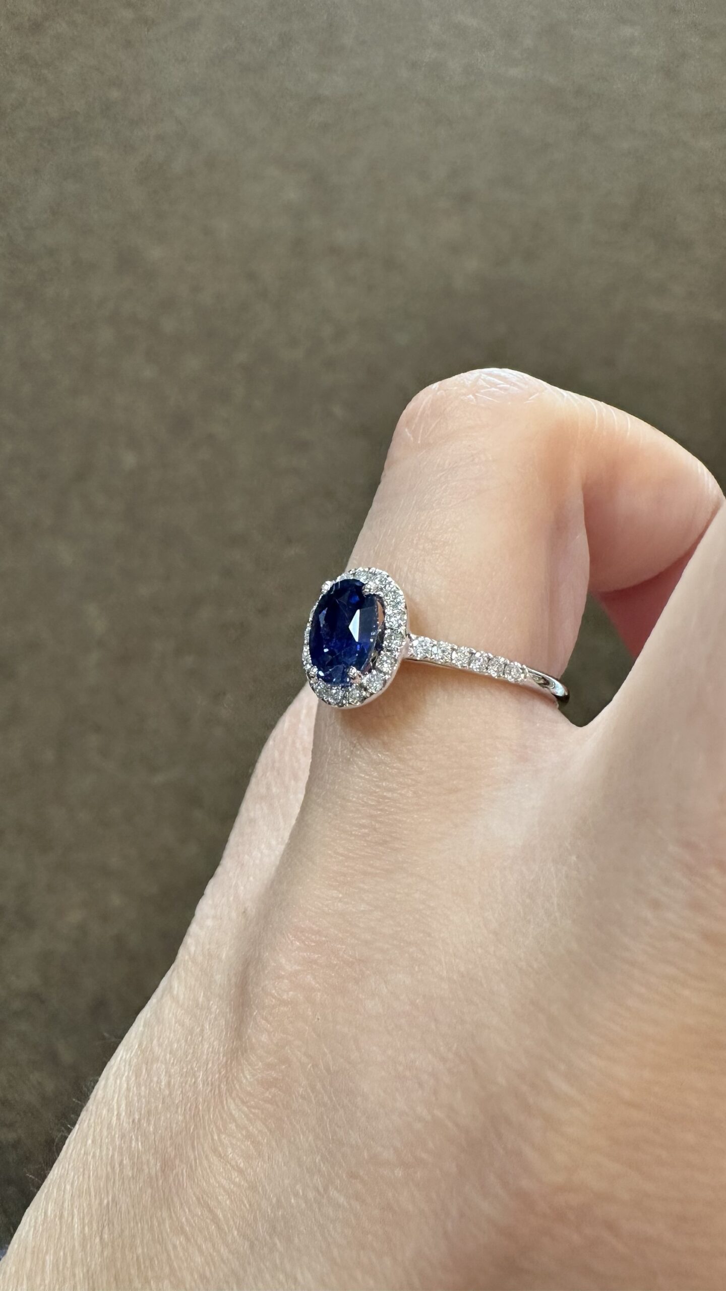 14k White Gold Genuine 1.35 Cttw Ceylon Sapphire & .26 Cttw Diamond Halo Ring - Image 19