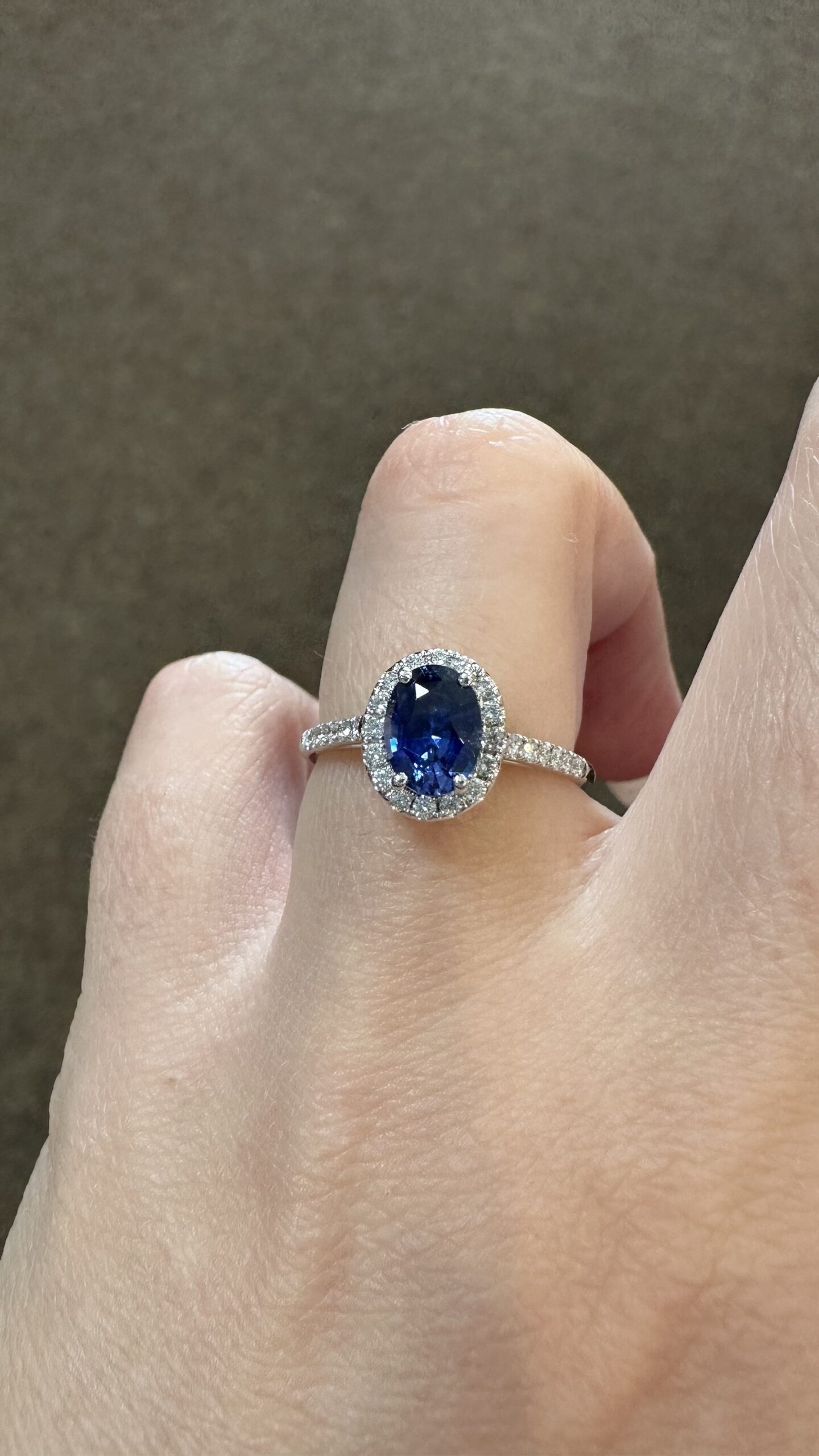 14k White Gold Genuine 1.35 Cttw Ceylon Sapphire & .26 Cttw Diamond Halo Ring - Image 18