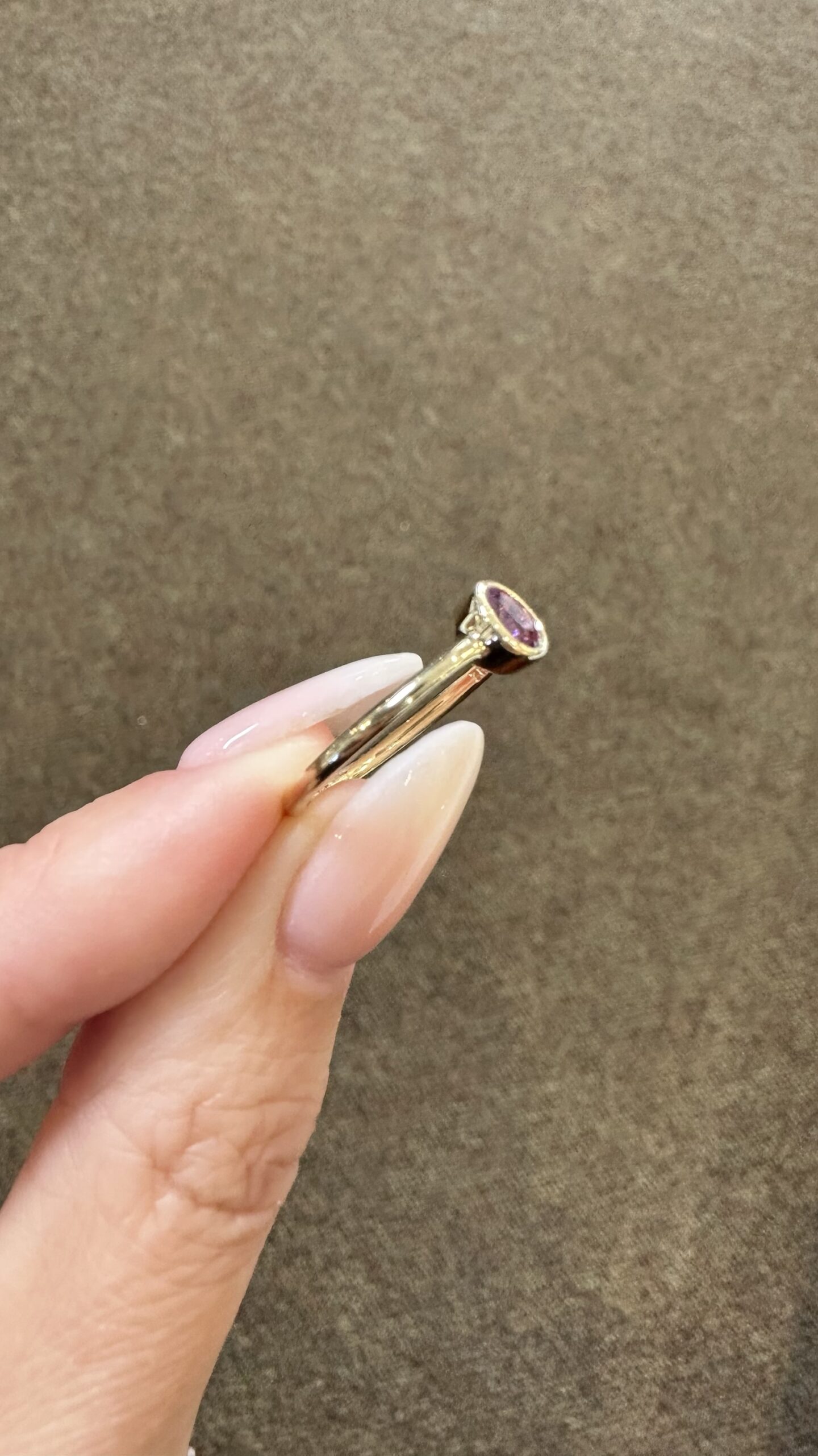 14k Yellow Gold Genuine .38 Cttw Pink Sapphire Bezel Ring - Image 7