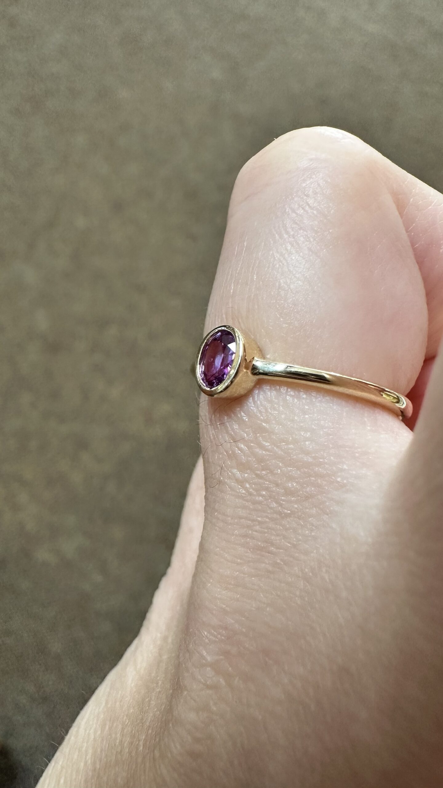 14k Yellow Gold Genuine .38 Cttw Pink Sapphire Bezel Ring - Image 12