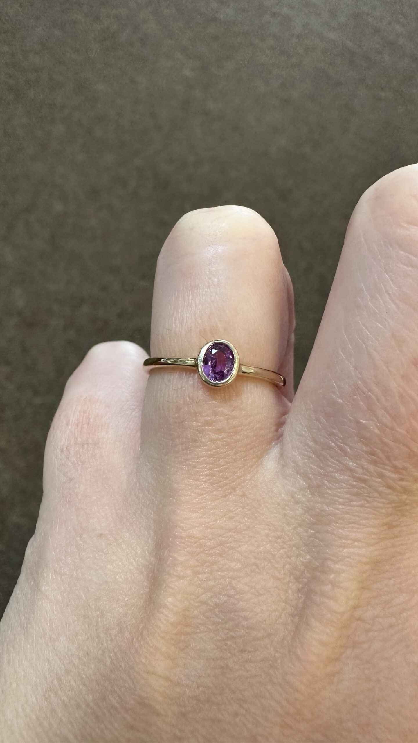 14k Yellow Gold Genuine .38 Cttw Pink Sapphire Bezel Ring - Image 14