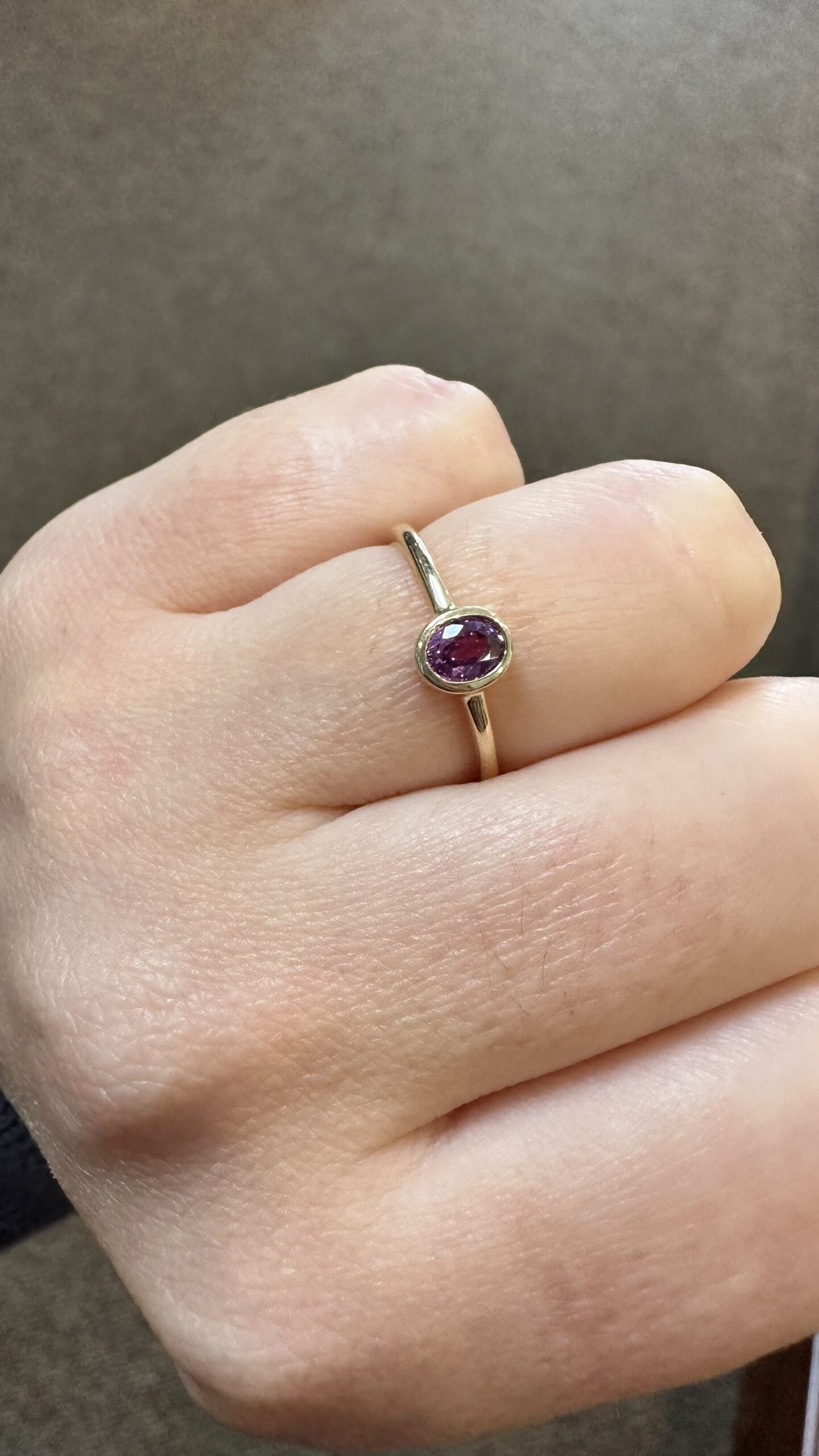 14k Yellow Gold Genuine .38 Cttw Pink Sapphire Bezel Ring - Image 17