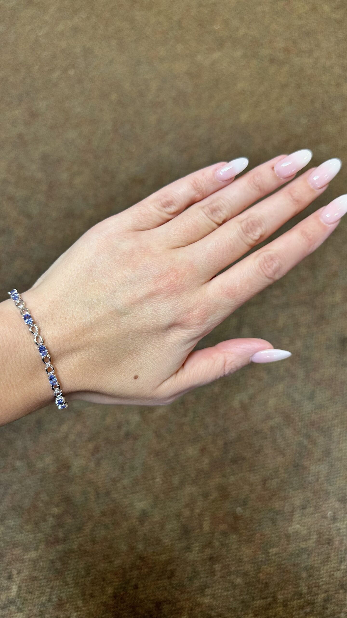 14k White Gold Genuine 2.50 Cttw Tanzanite & Diamond Bracelet - Image 19