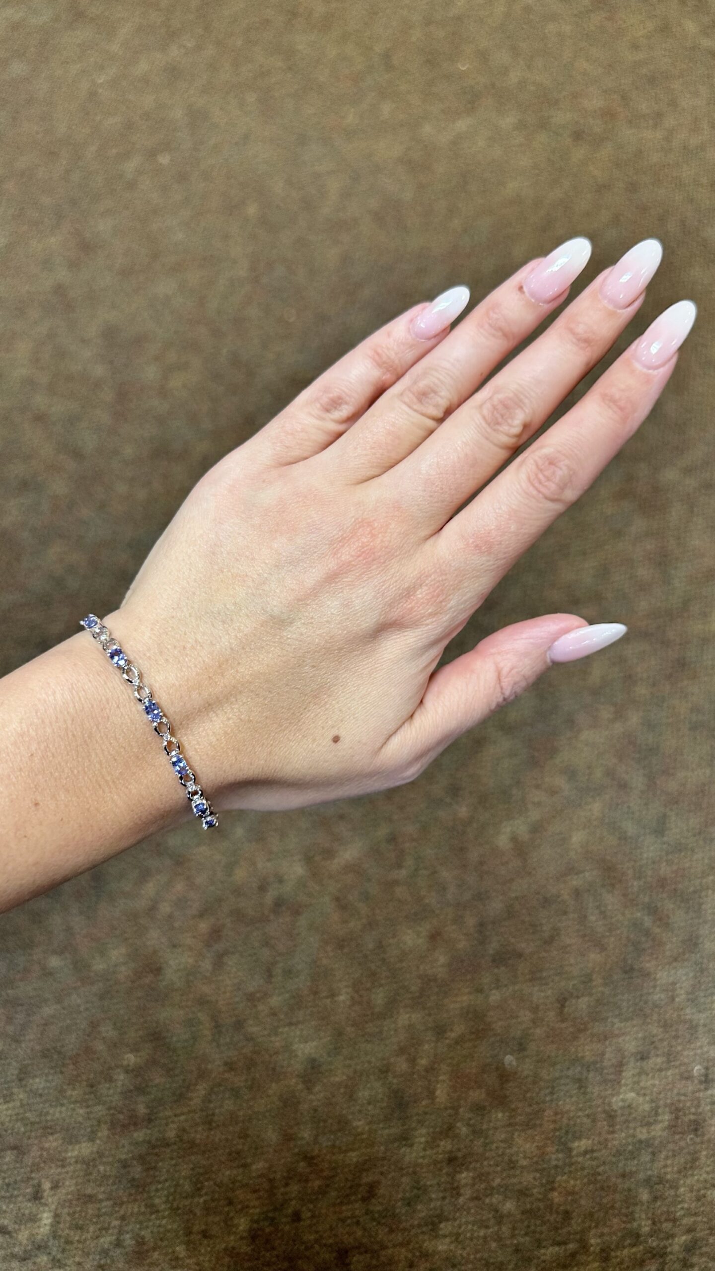 14k White Gold Genuine 2.50 Cttw Tanzanite & Diamond Bracelet - Image 20