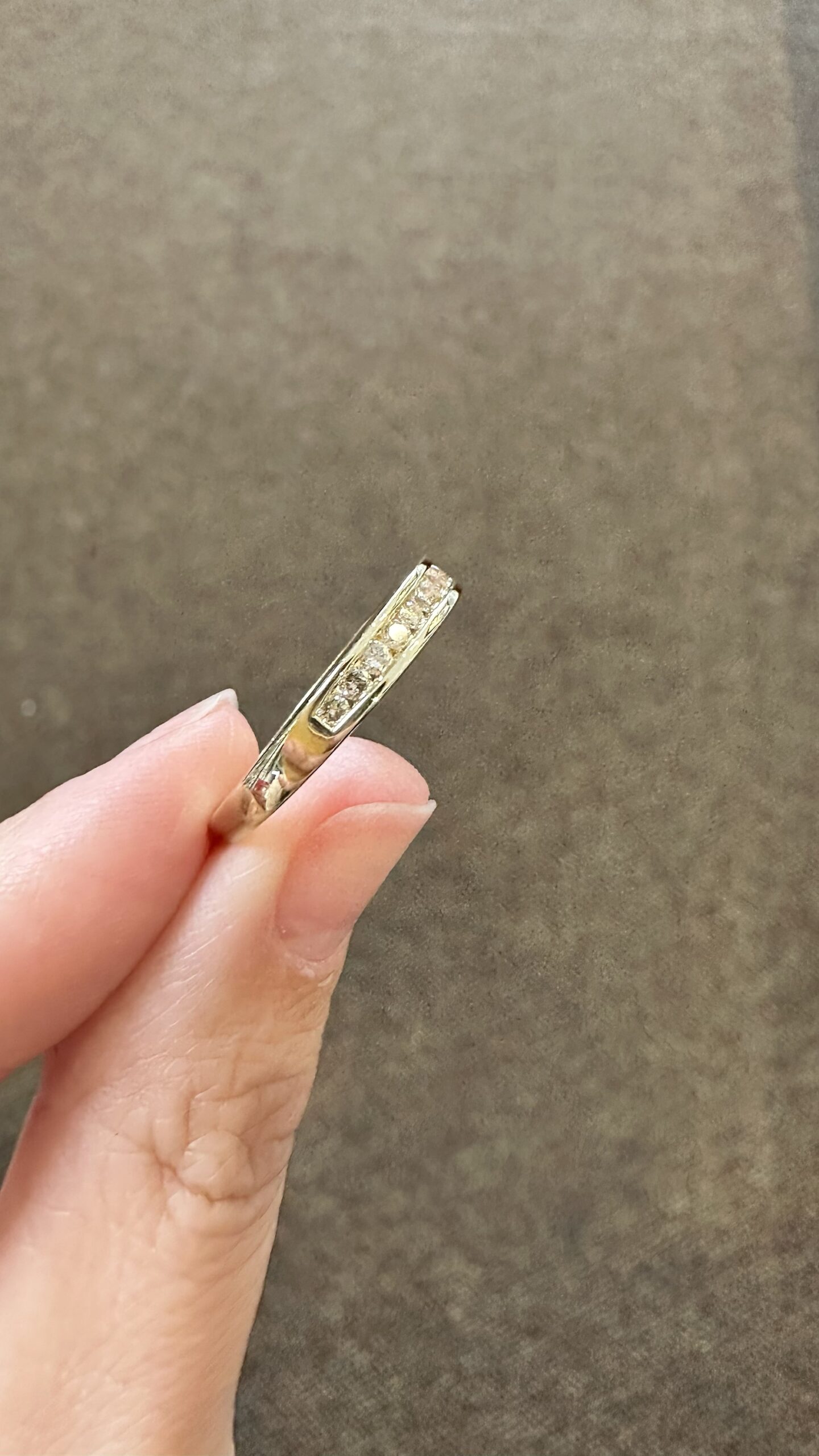 14k Yellow Gold Genuine .18 Cttw Channel Set Diamond Band - Image 5